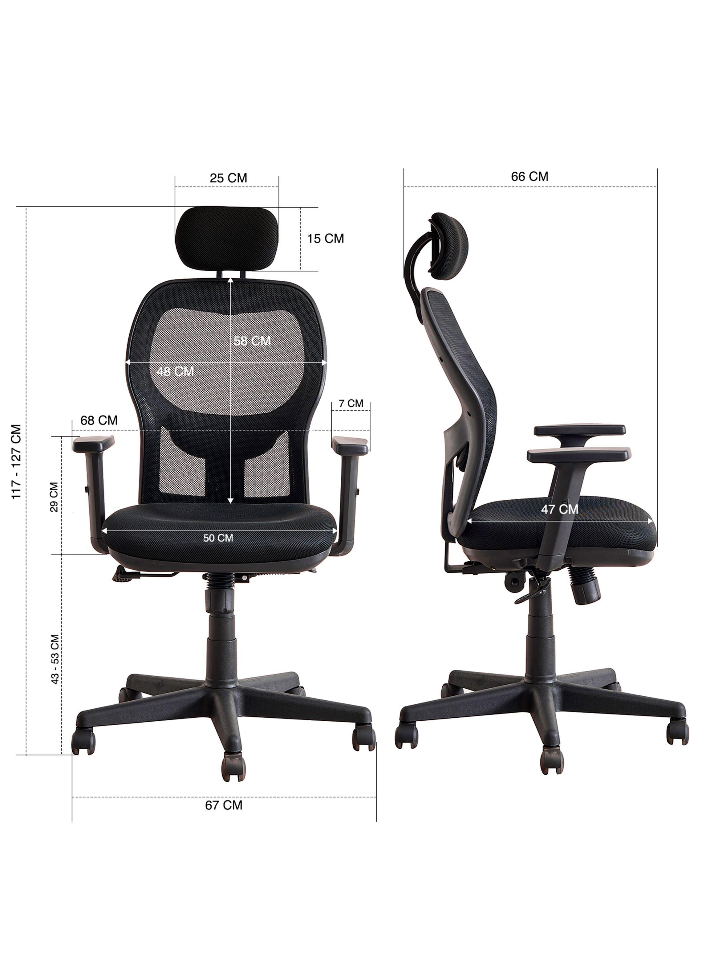 
Silla de Oficina Ergonométrica Design Ergo Full - Negro-1