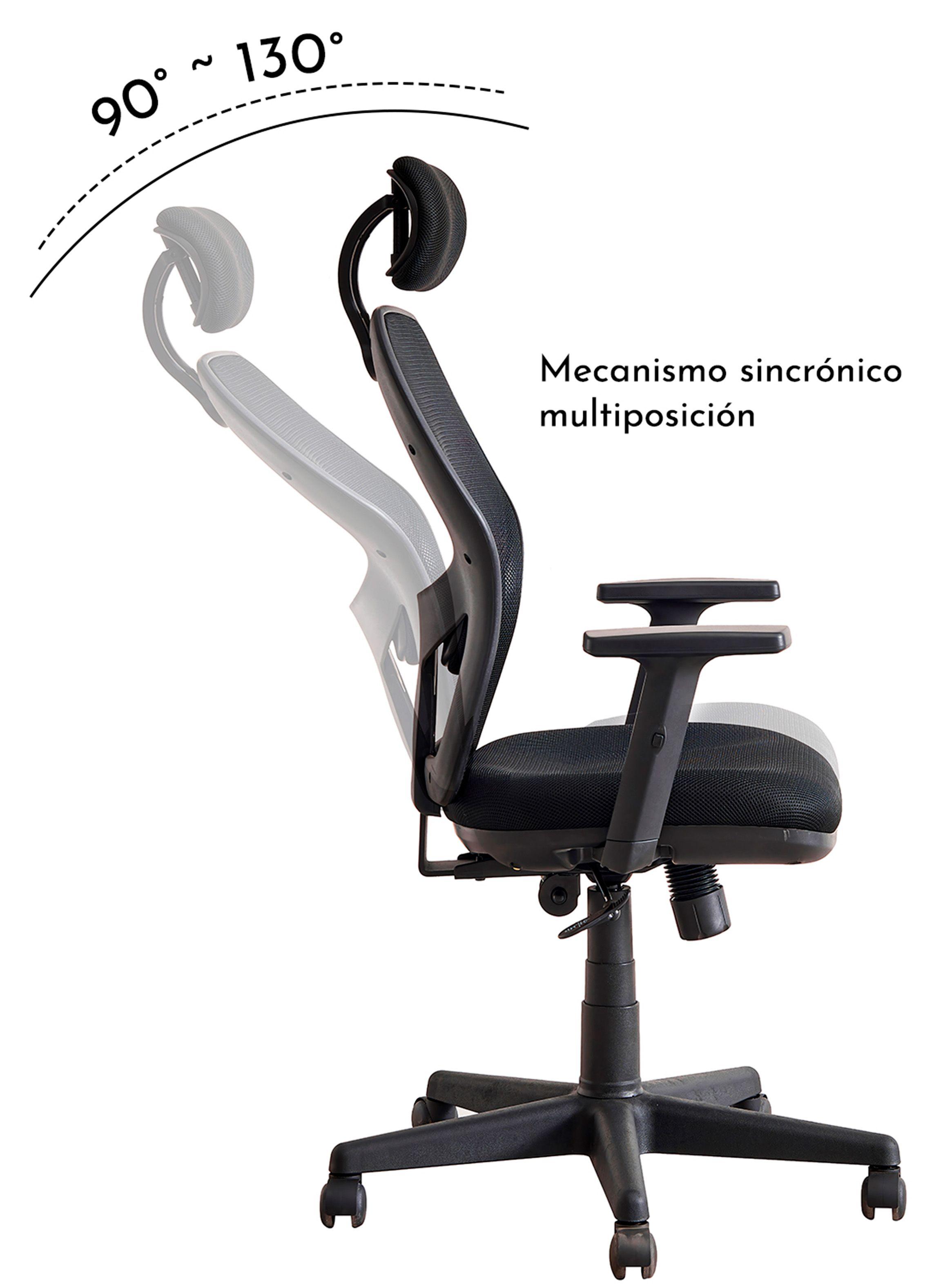 
Silla de Oficina Ergonométrica Design Ergo Full - Negro-6