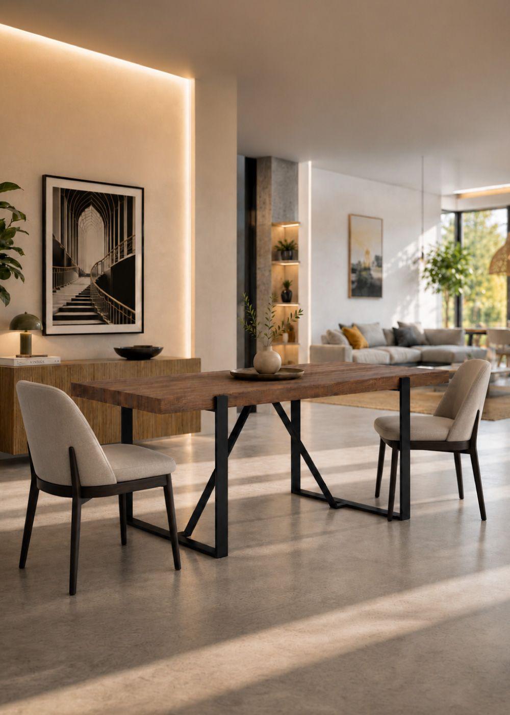 Mesa Comedor Nordic 75x80x140 cm-5