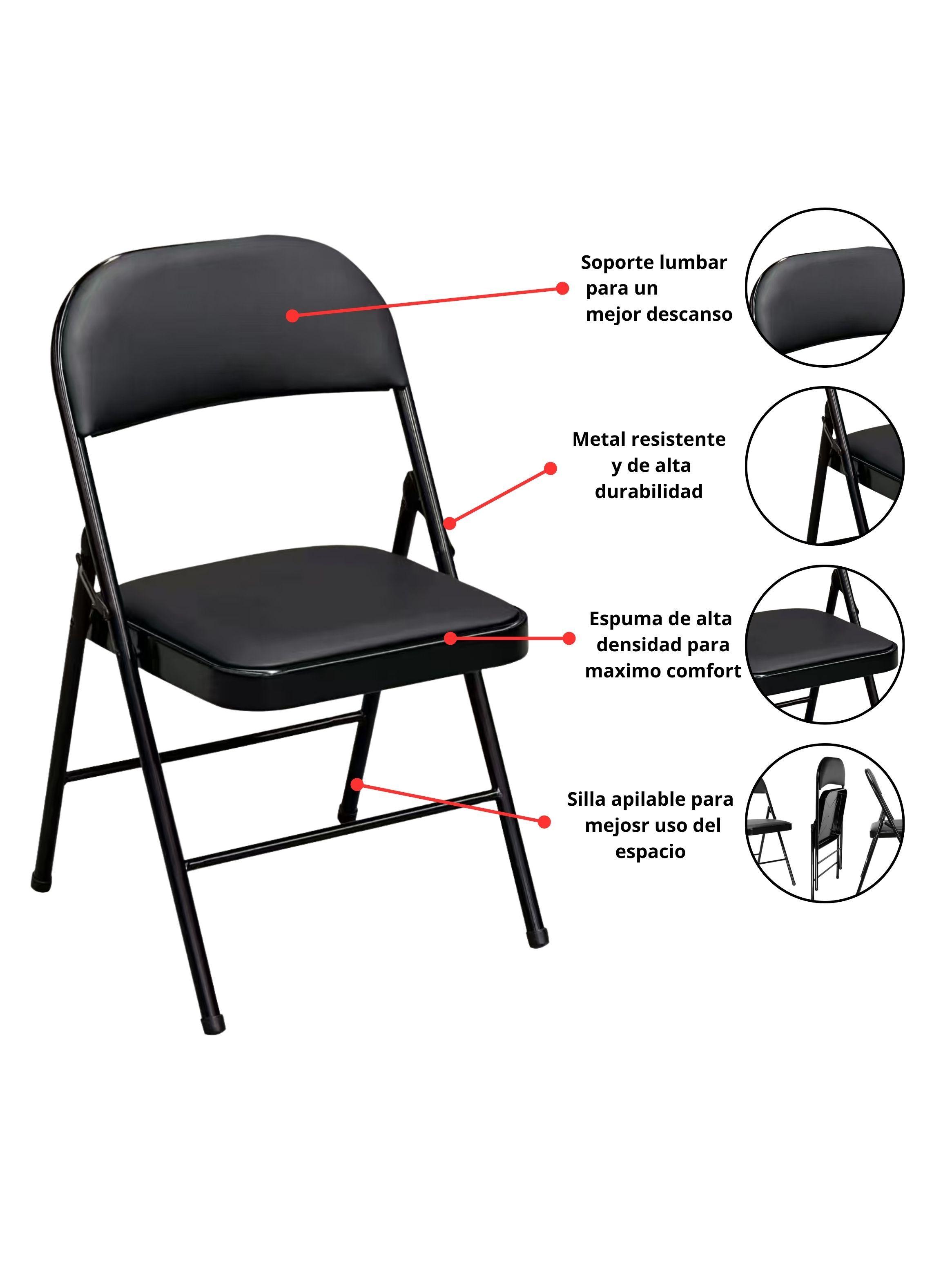 Silla Plegable Fold Negra-2