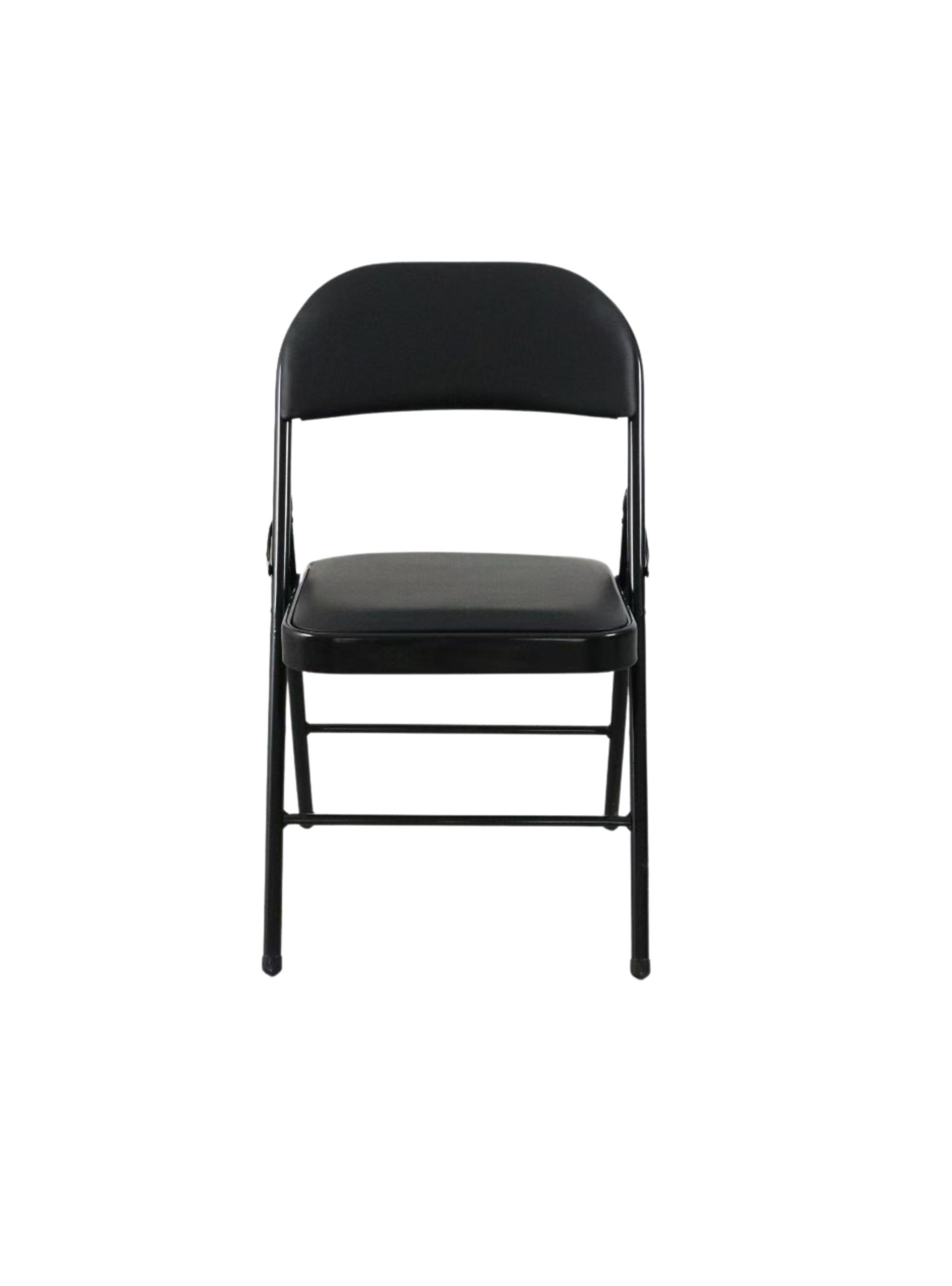 Silla Plegable Acolchada Negra Fold-4