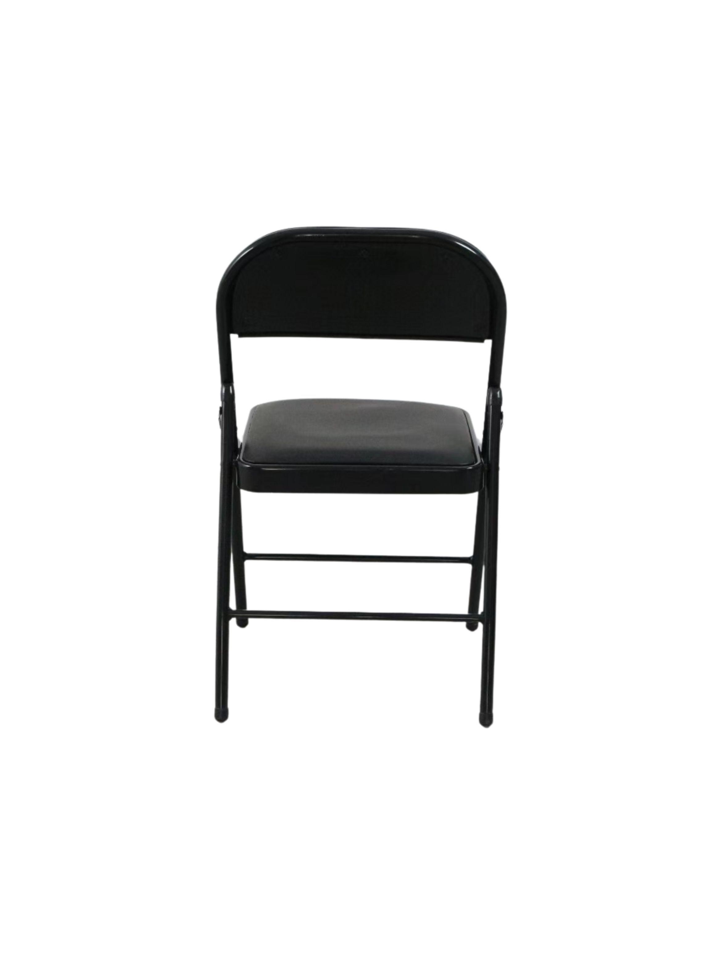 Silla Plegable Acolchada Negra Fold-5