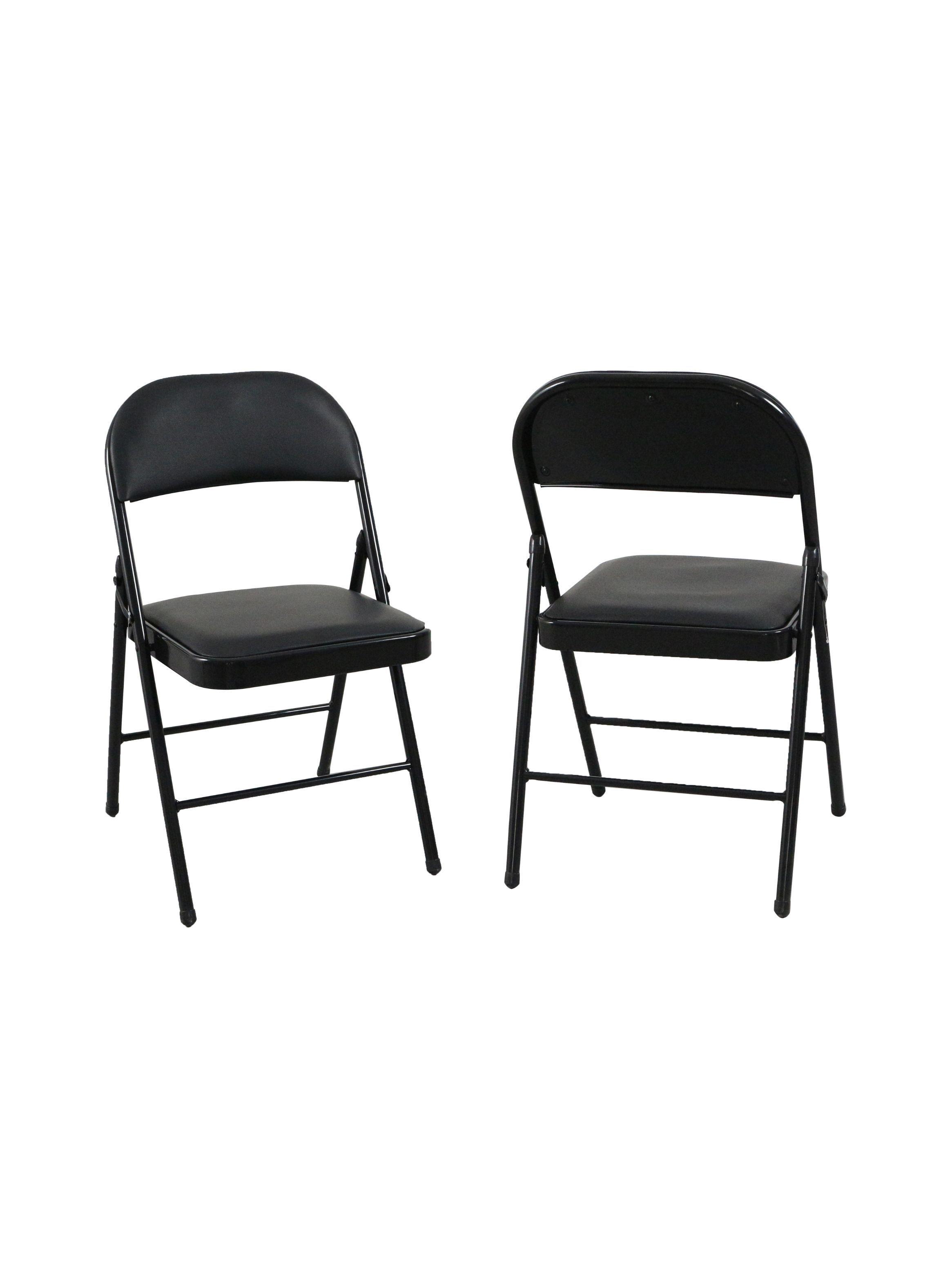 Silla Plegable Acolchada Negra Fold-6