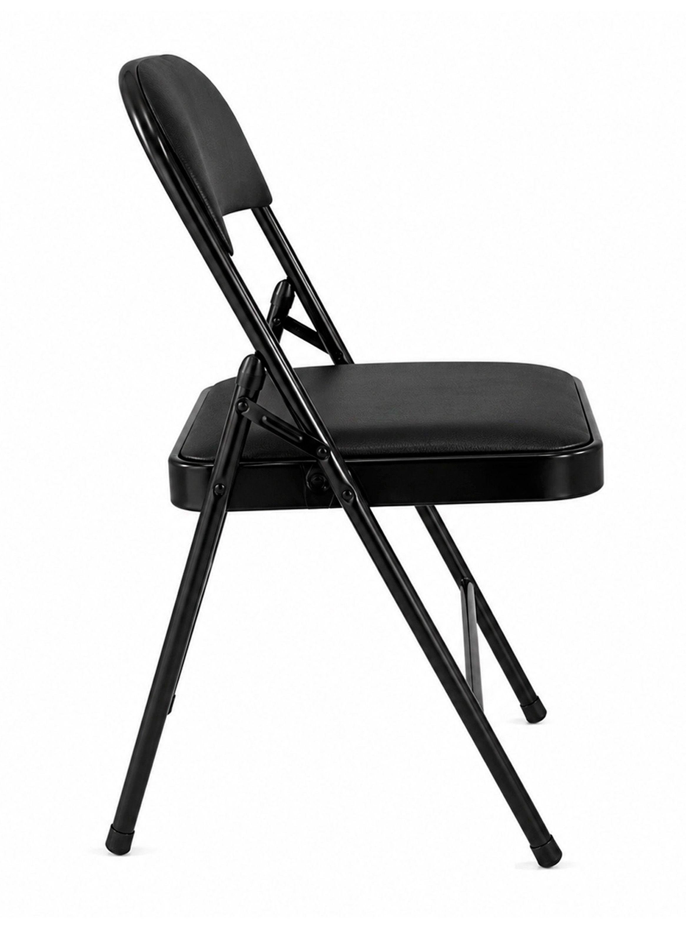 Silla Plegable Acolchada Negra Fold-6