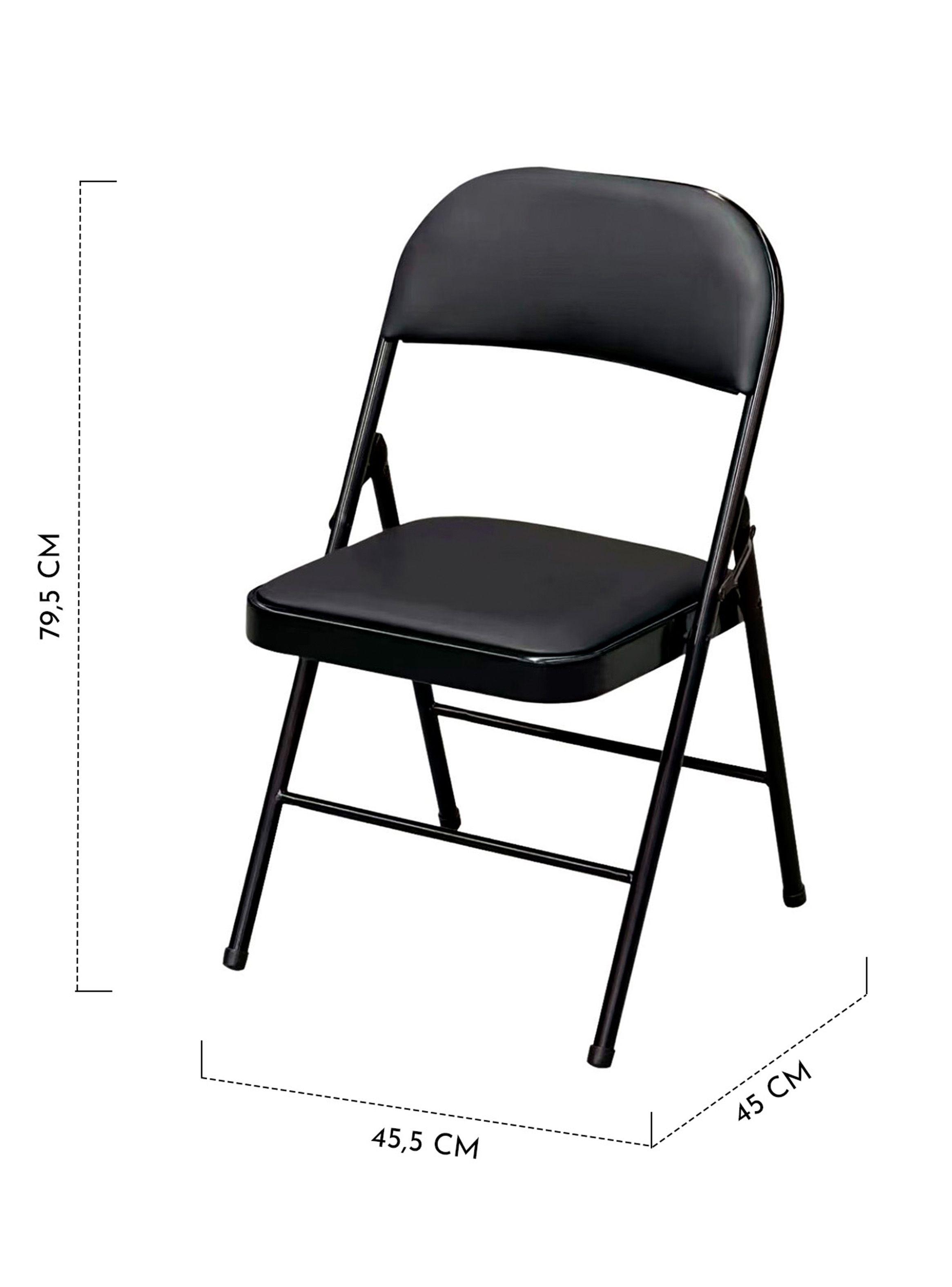 Silla Plegable Acolchada Negra Fold-7