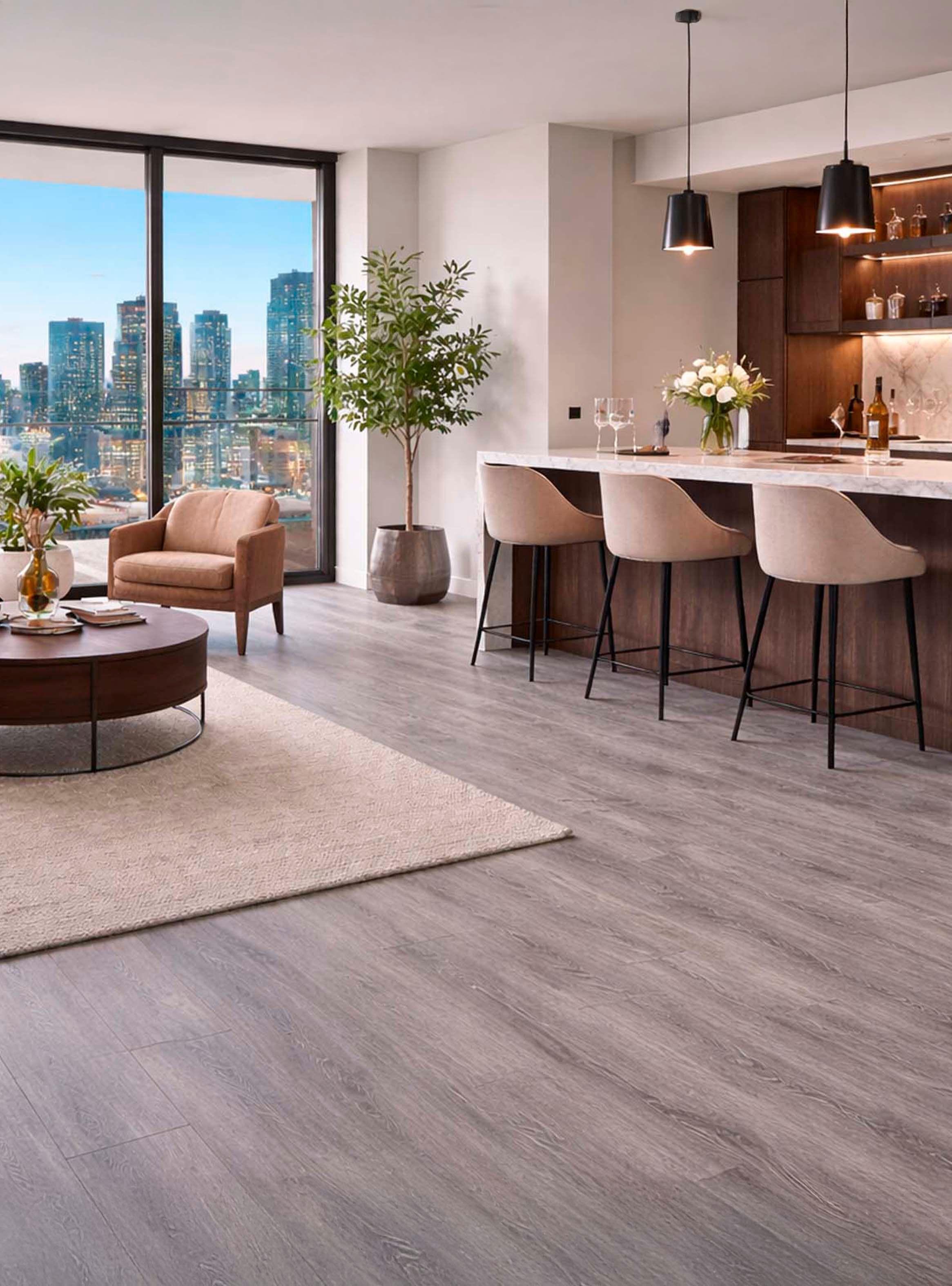 Piso SPC Gris Urbano Click 5+1 mm 18,2 x 122cm 2,2 m²-3