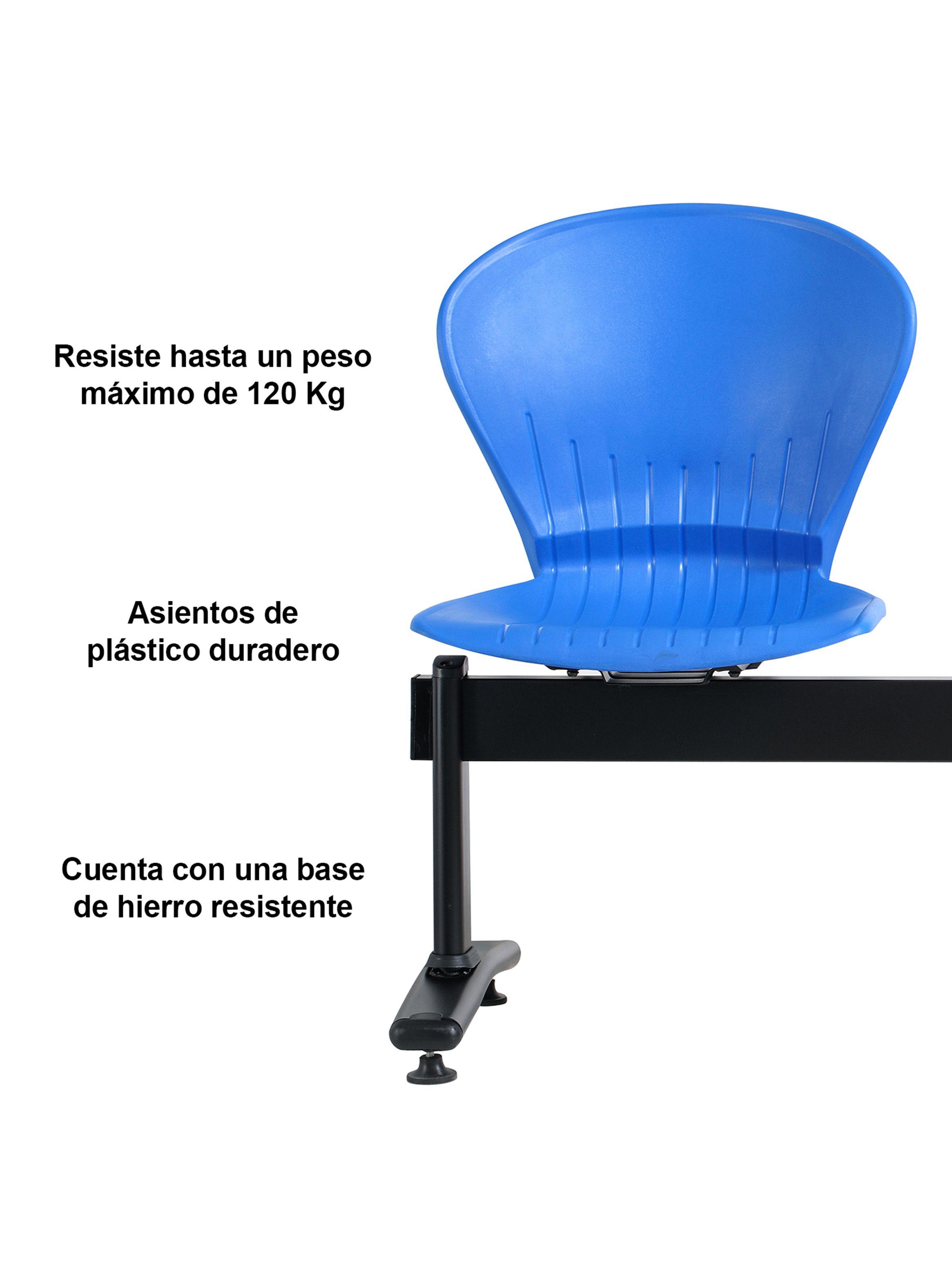 Silla Banqueta 3 Cuerpos Color Azul-2