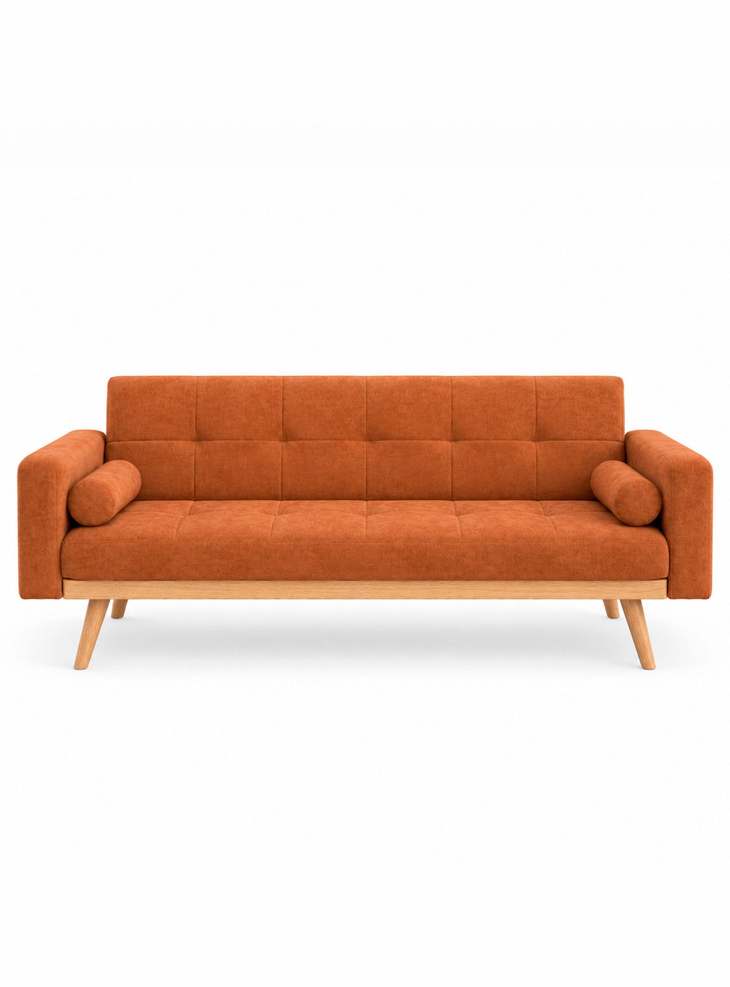 Sofá Cama Amanda 74x185x77 cm Naranjo-2
