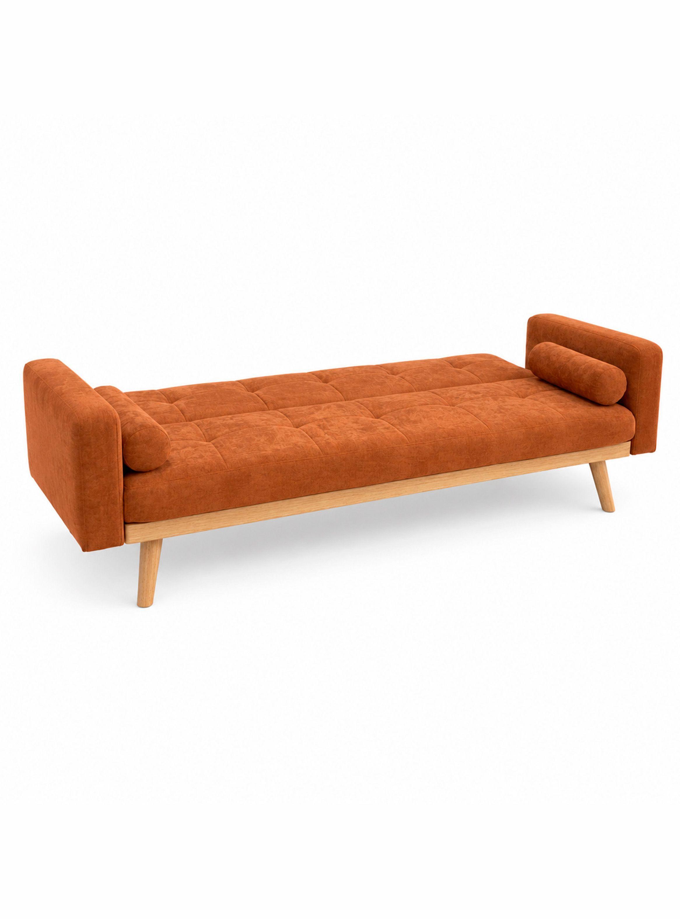 Sofá Cama Amanda 74x185x77 cm Naranjo-4