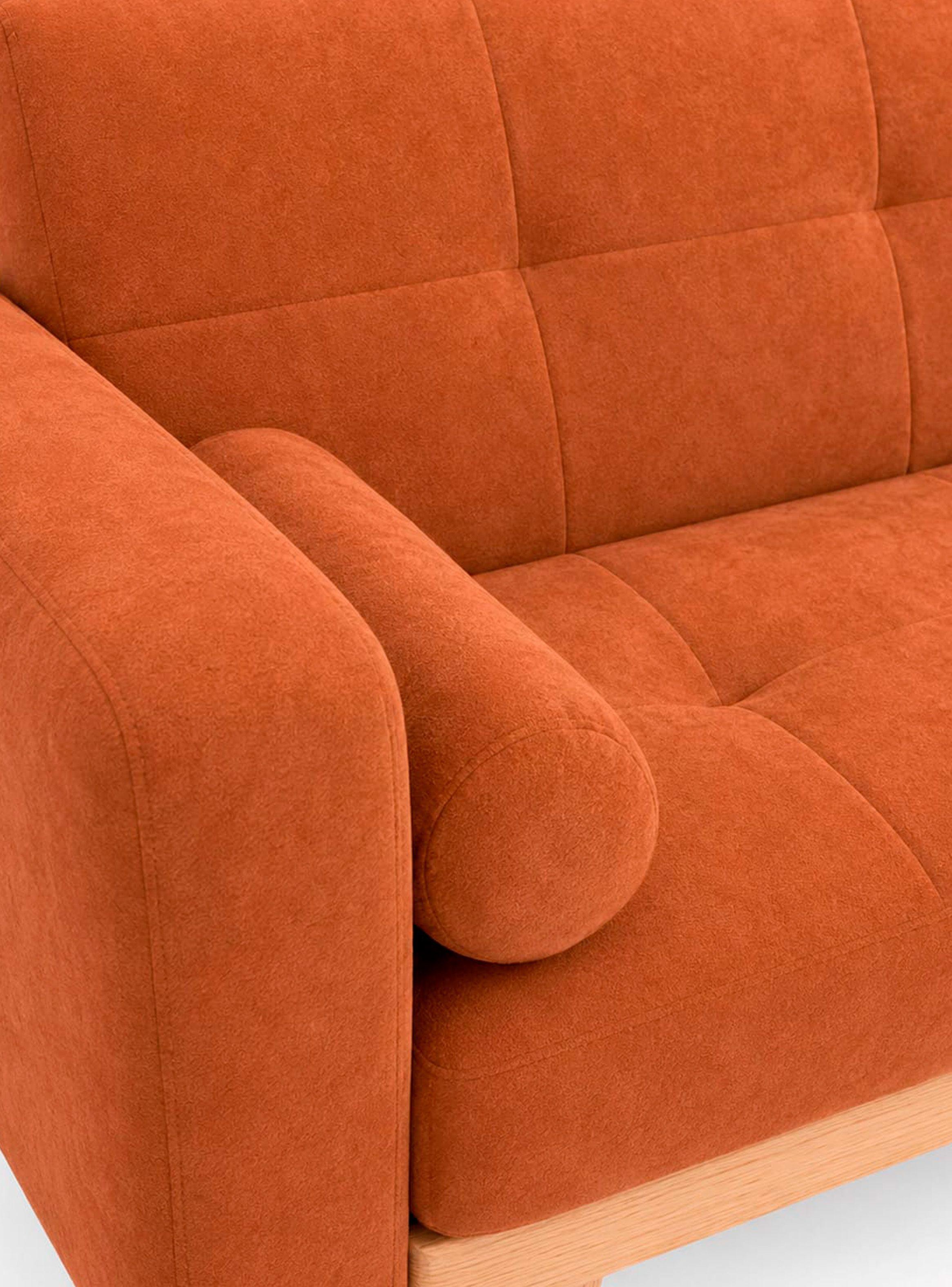 Sofá Cama Amanda 74x185x77 cm Naranjo-6