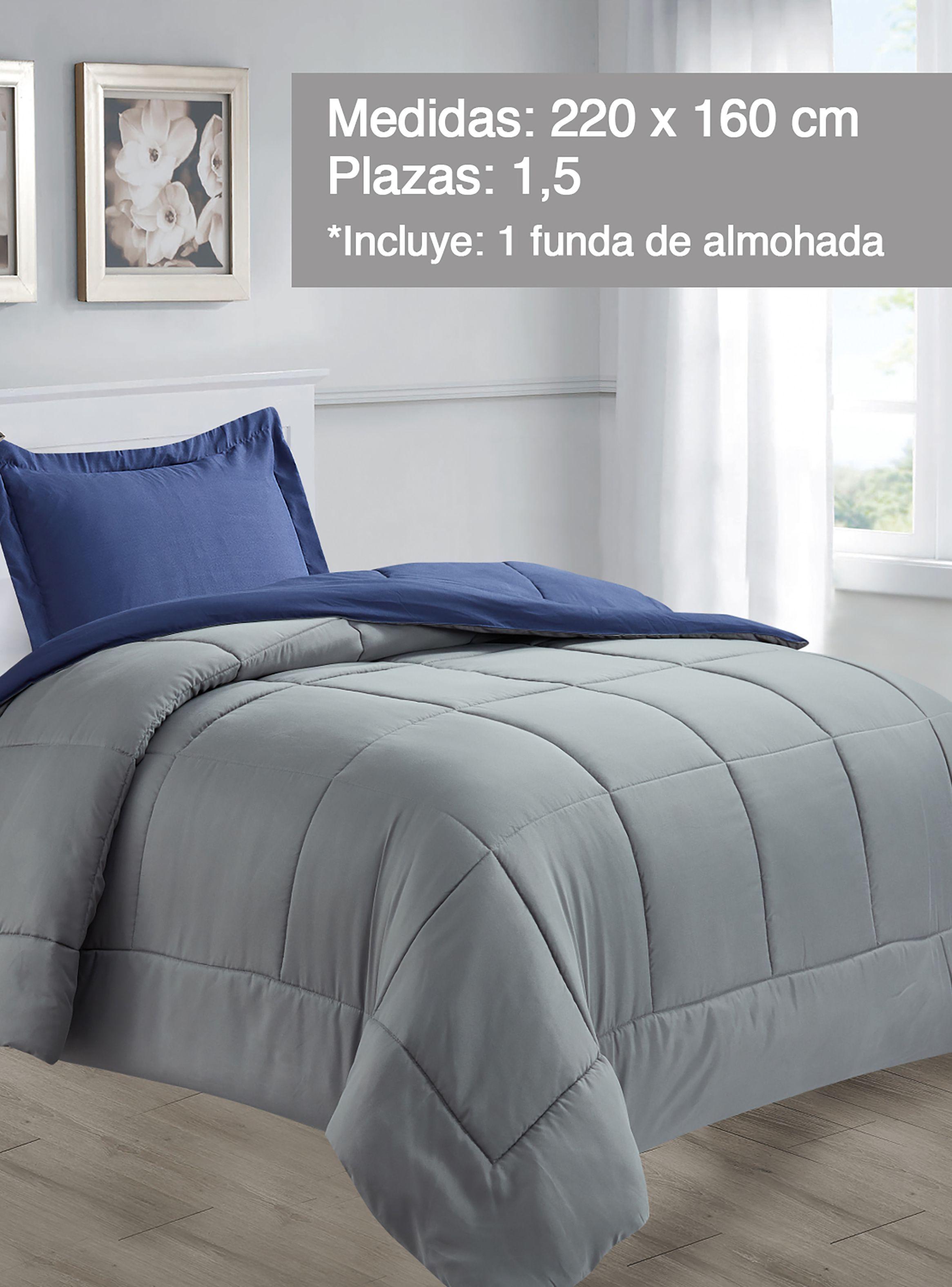 Plumón Reversible Marnie 1.5 Plazas Azul-1