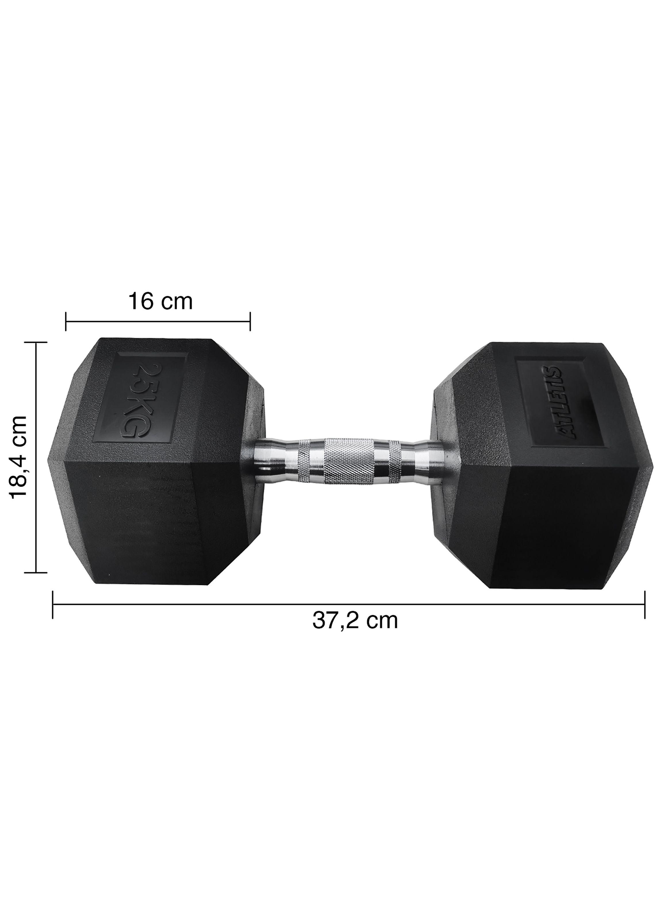 Mancuerna Hexagonal 25 Kg Negro-2