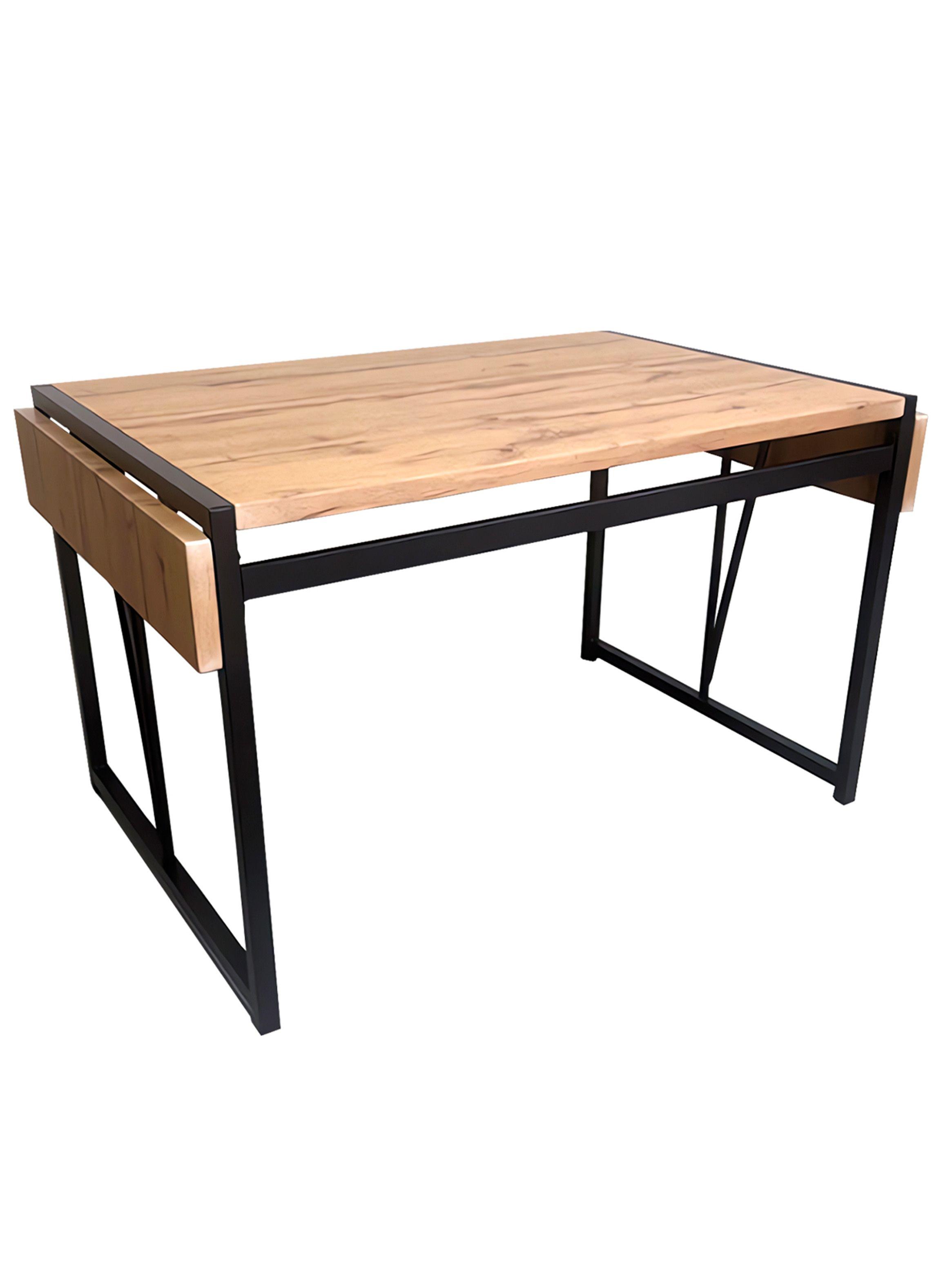 Comedor Mesa 75x80x150 6 Sillas Metal Madera-3