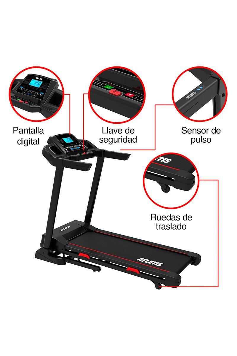 Trotadora Eléc. AT M900 Plus Inclinación Automática LCD Bluet-3