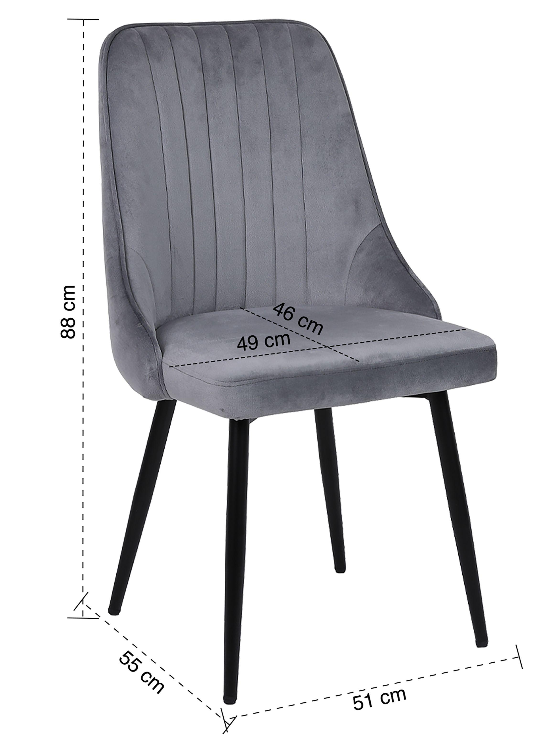 Pack 2 Silla Comedor Giorgio Gris-7