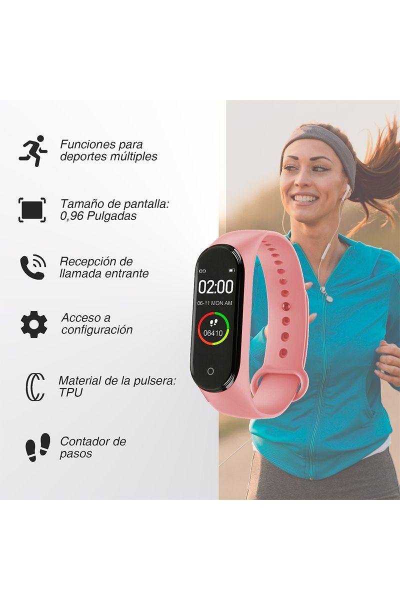 Smartband Pulsera Inteligente N5 Rosado-3