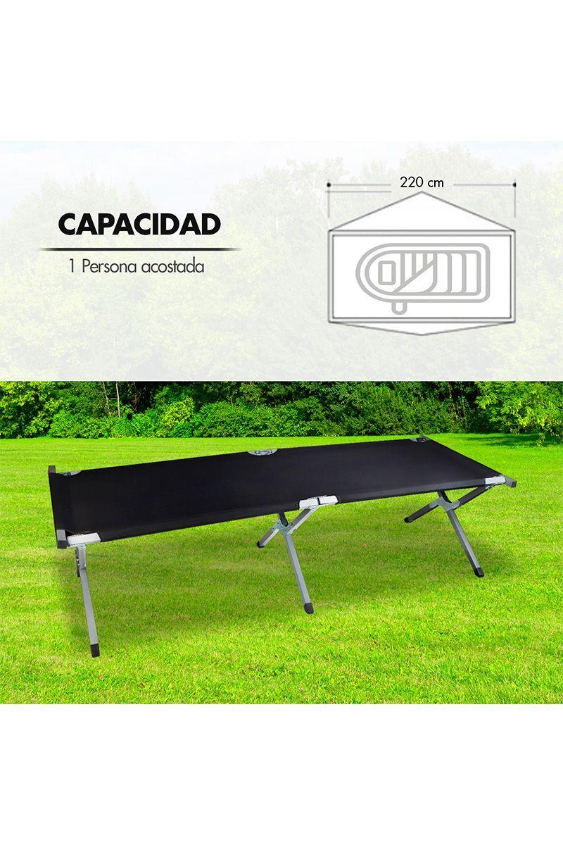 Cama Plegable  1 Persona Negro-4