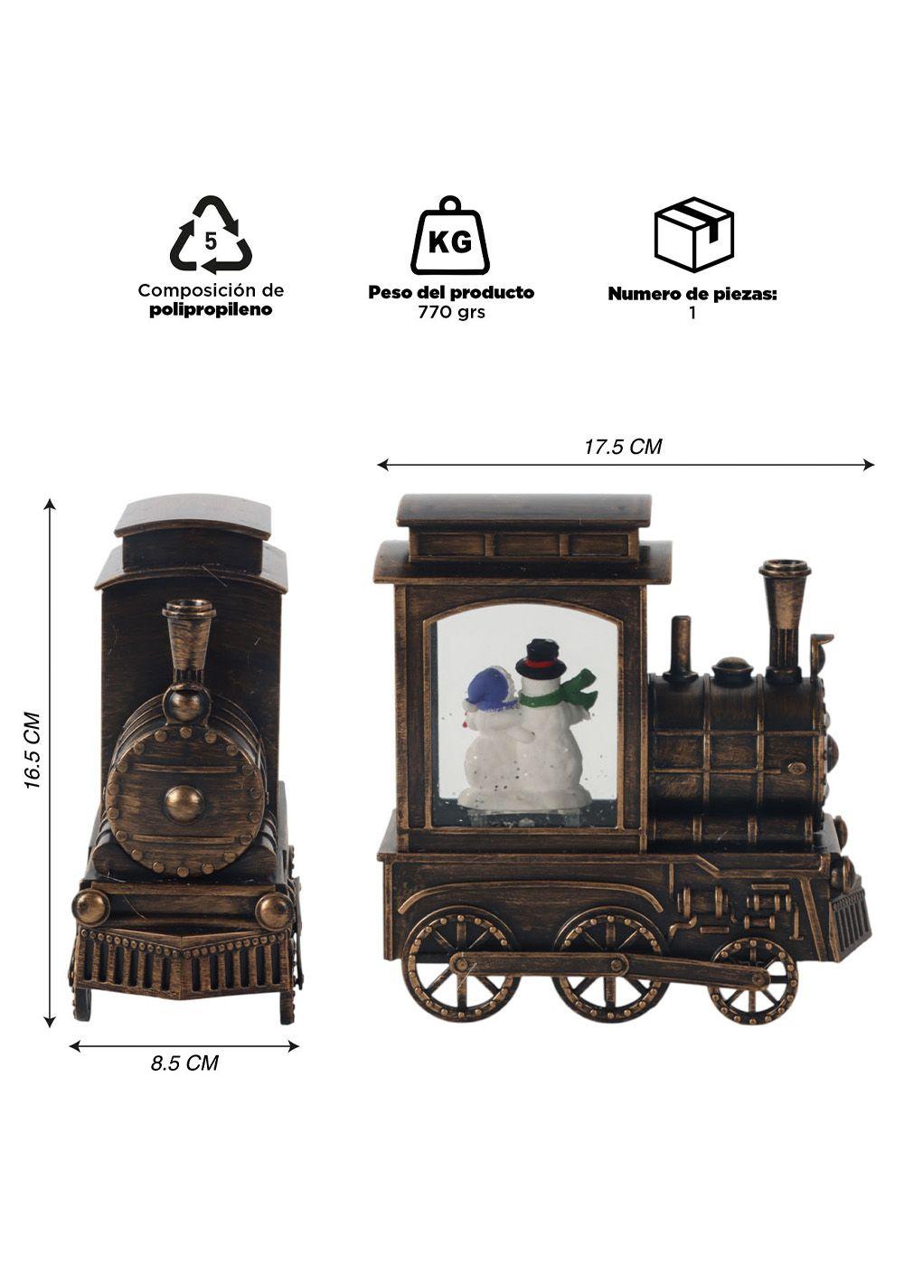 Tren Navidad con Luz Bronce-2