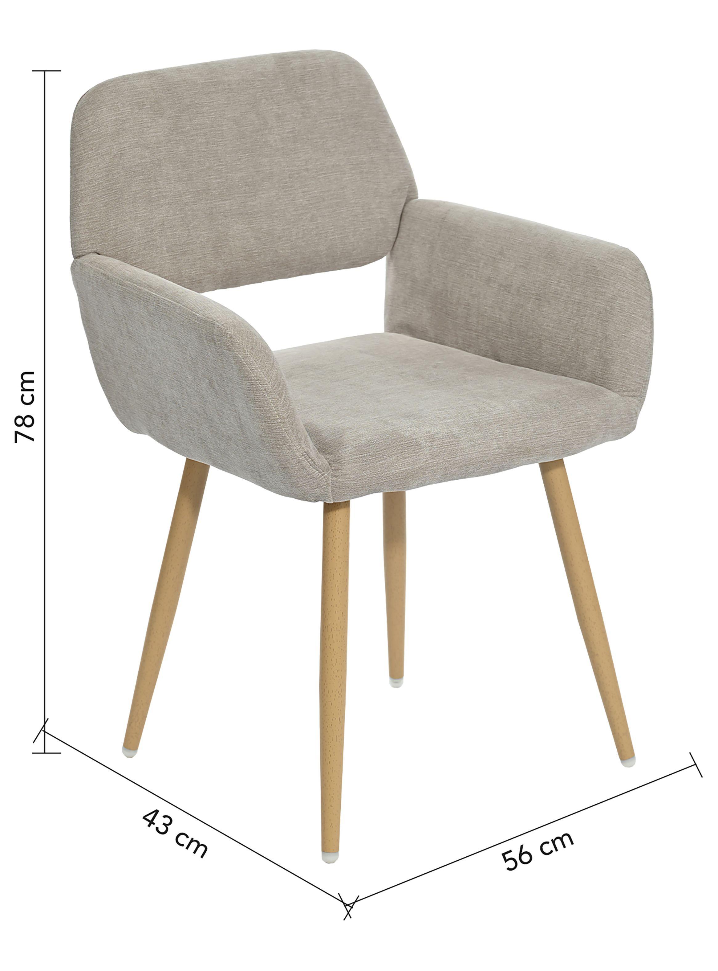 Pack 2 Sillas Comedor Sitial Cromwell Beige-7