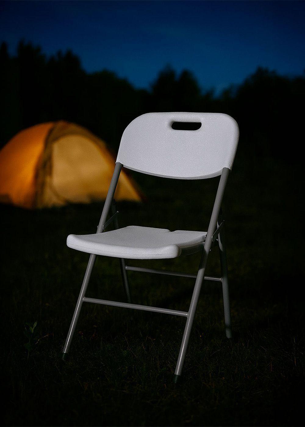 Silla Plegable Portátil Blanca-4