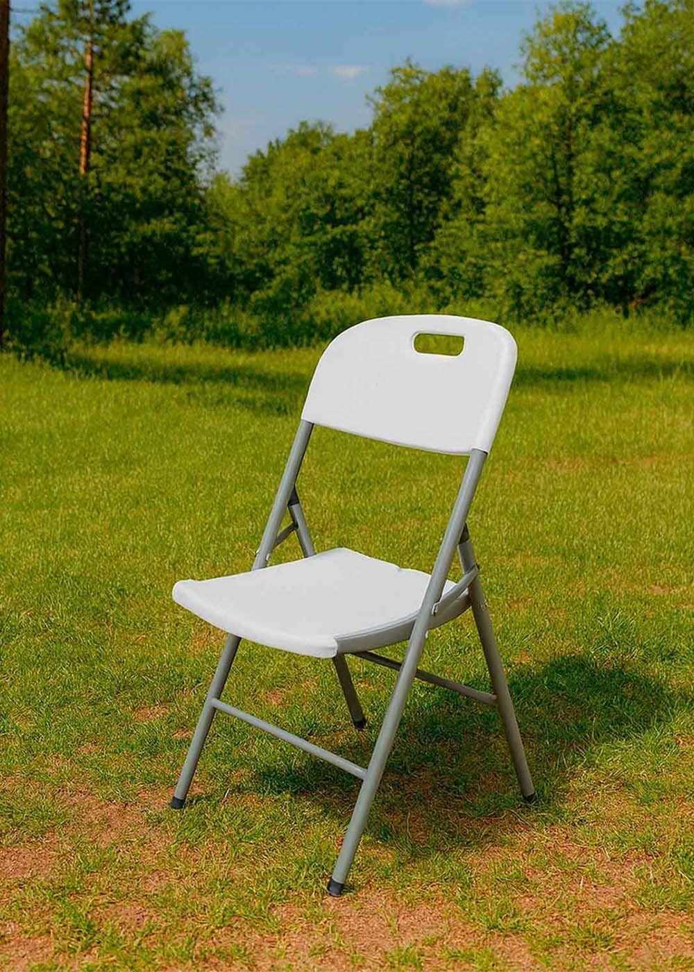 Silla Plegable Portátil Blanca-5