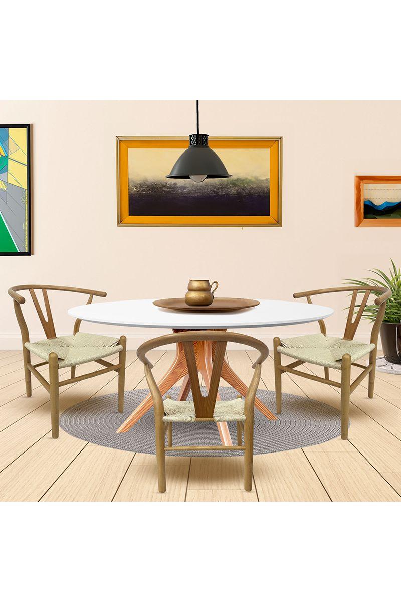 Pack 2 Sillas Comedor Whishbone Madera Café-1