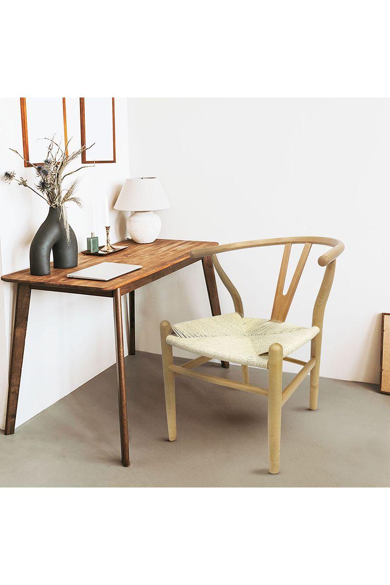 Pack 2 Sillas Comedor Whishbone Madera Café-5