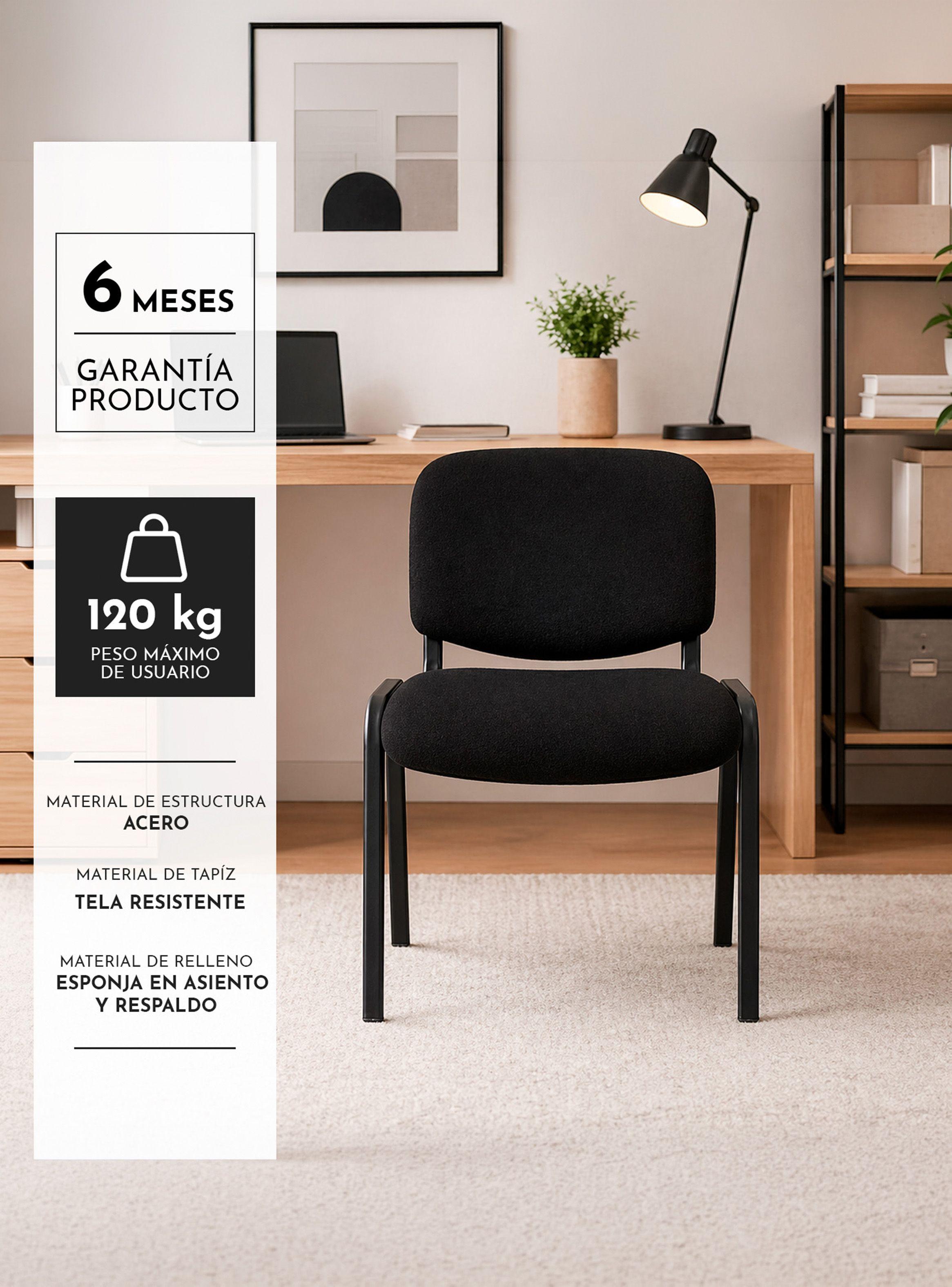 Pack 4 Silla de Visita ISO Confident Negra-2