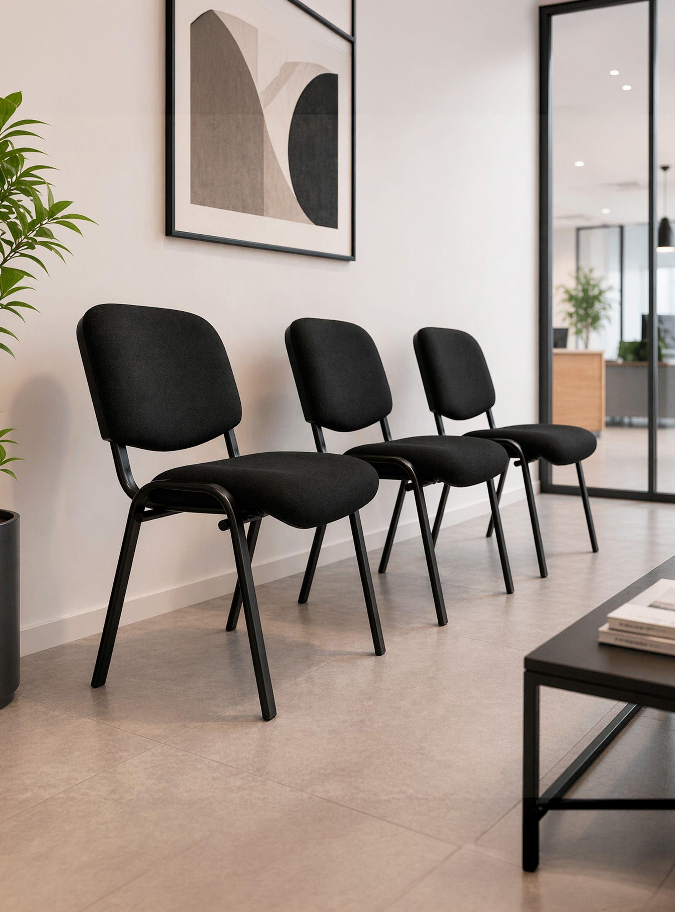 Pack 4 Silla de Visita ISO Confident Negra-3
