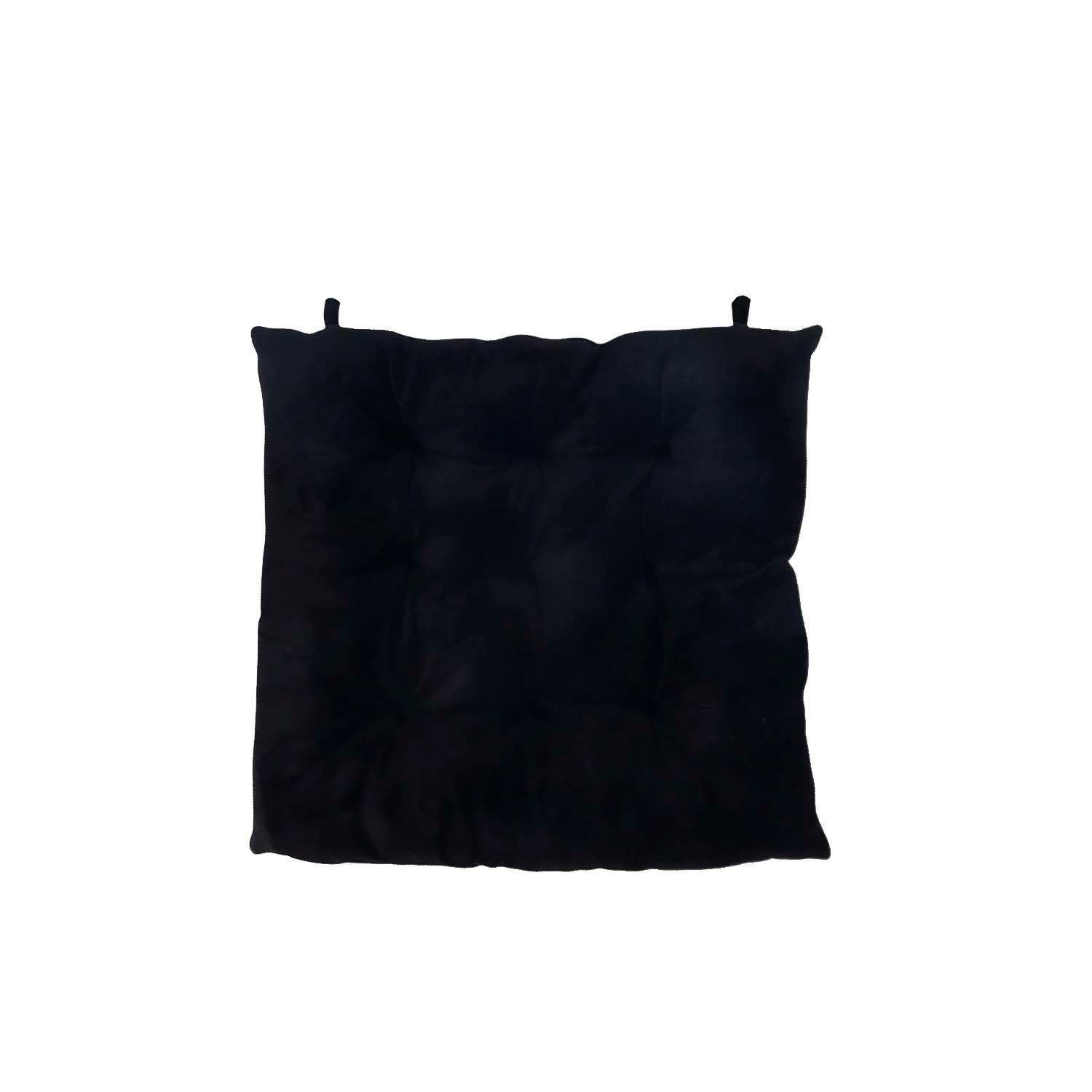 Cojín para Silla Negro 40x40 cm-2