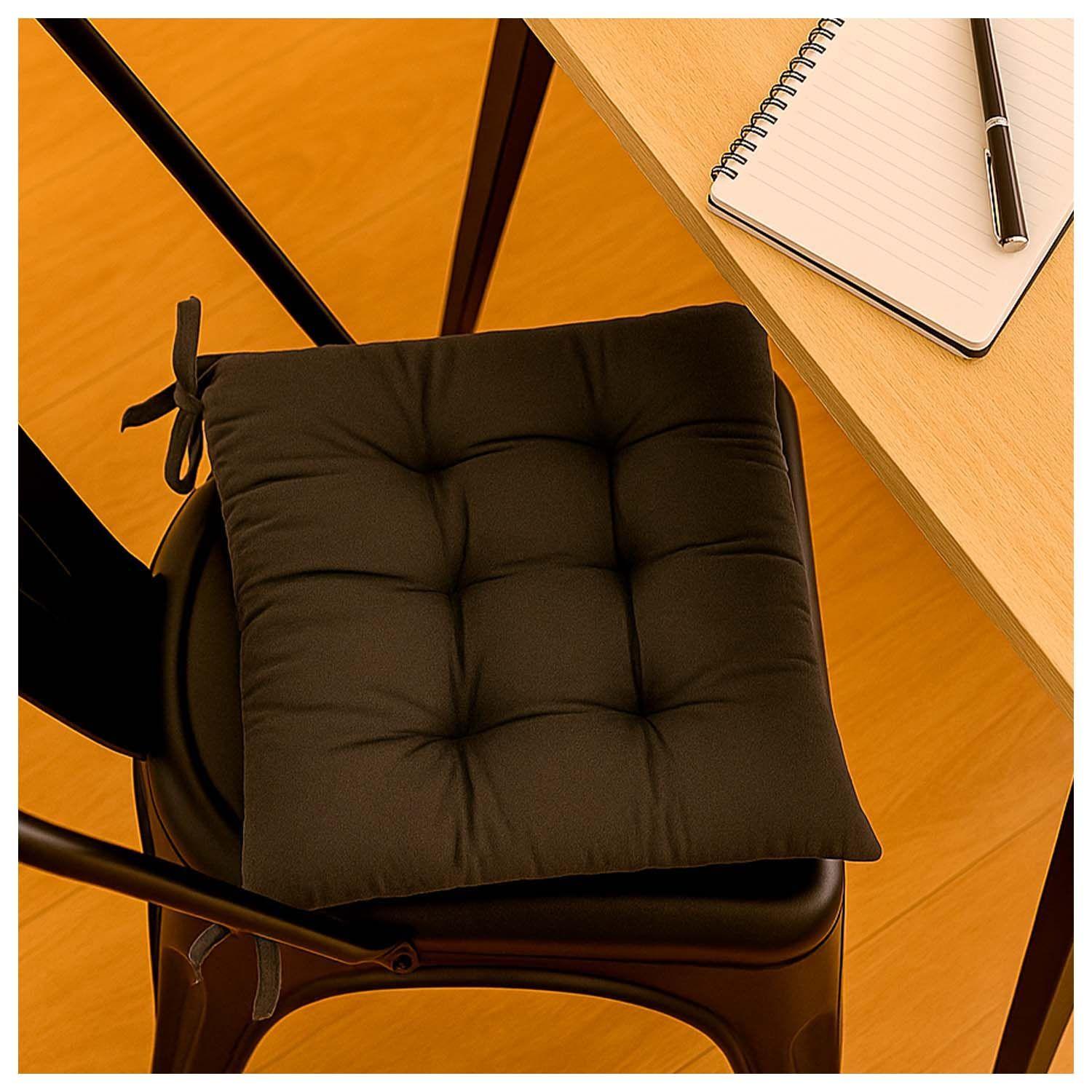 Cojín para Silla Negro 40x40 cm-4