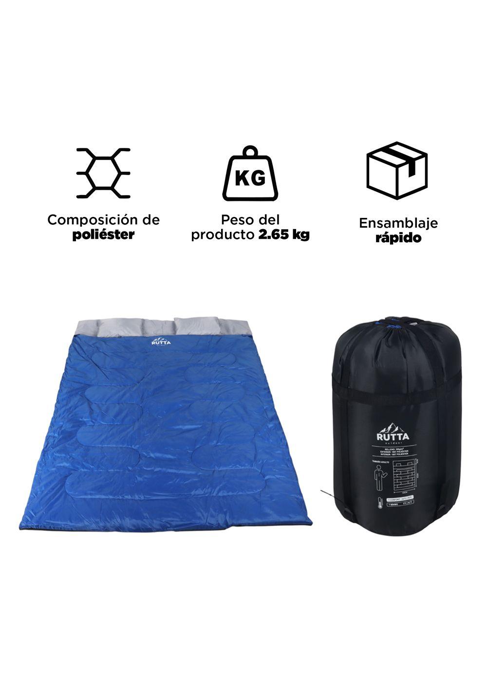 Saco de Domir 2 Personas 300 grs Azul-3