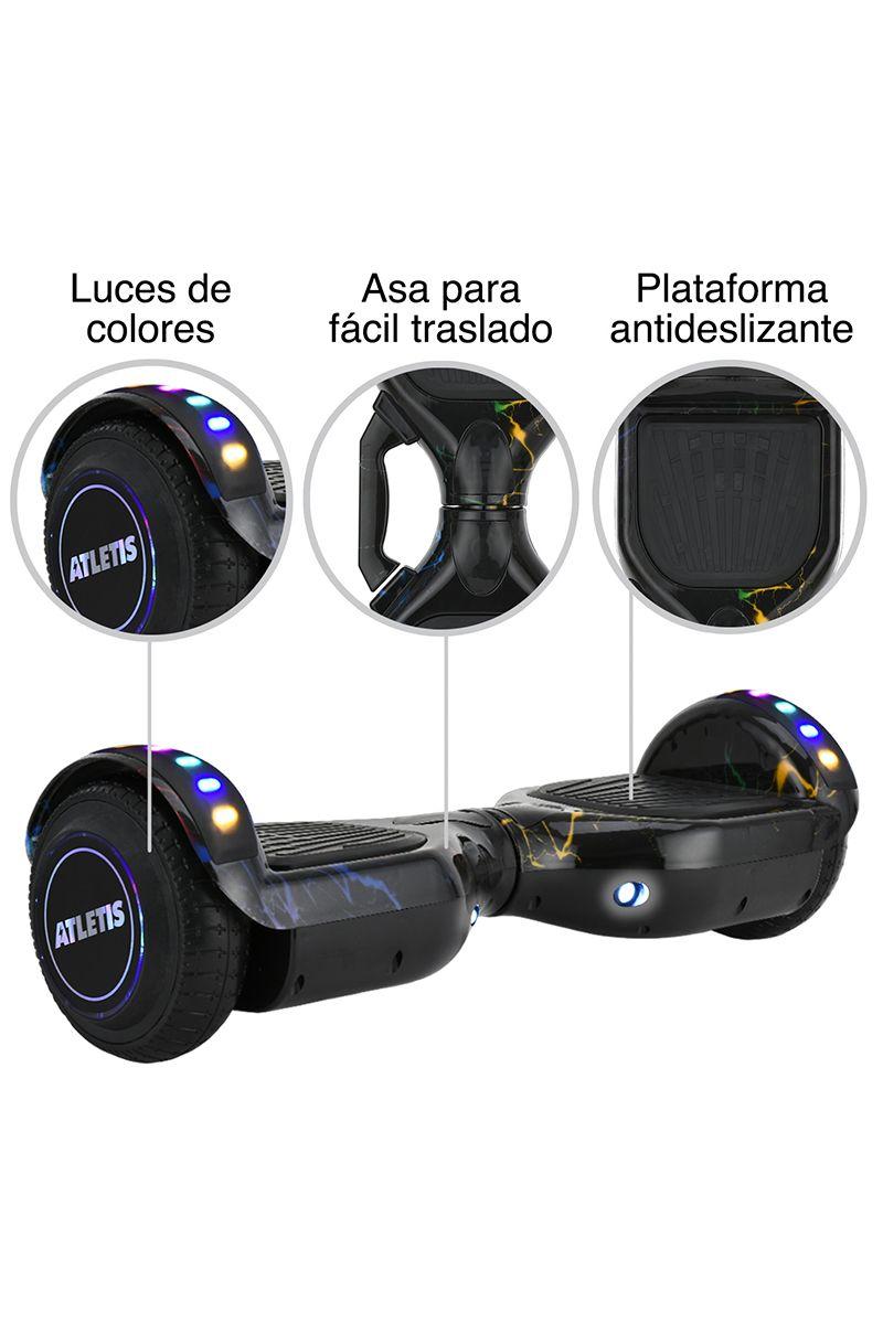 Hoverboard Bluetooth Luces 6,5" 12 Km/h Negro-3
