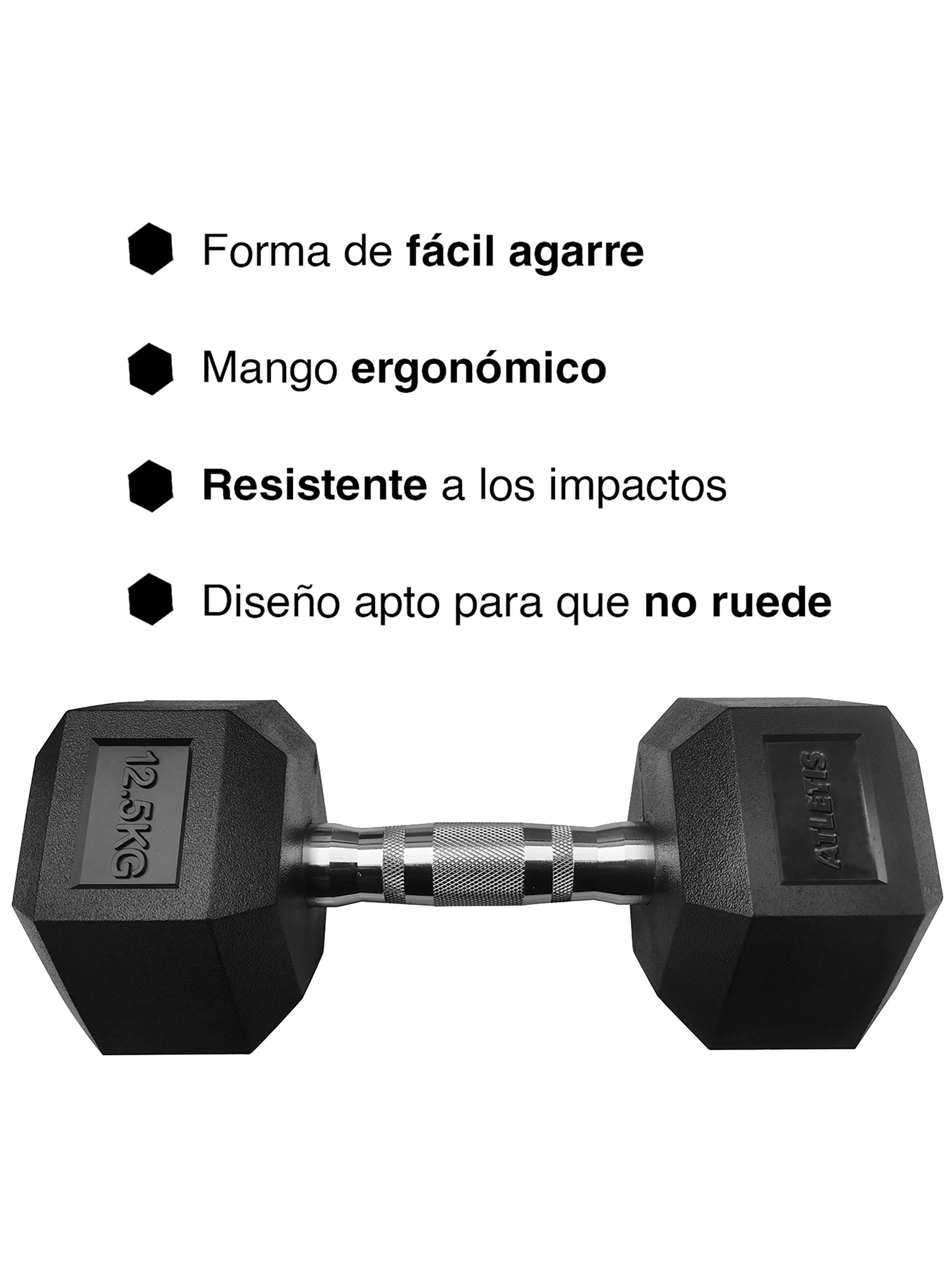 Mancuerna Hexagonal 12,5 Kg Negro-4