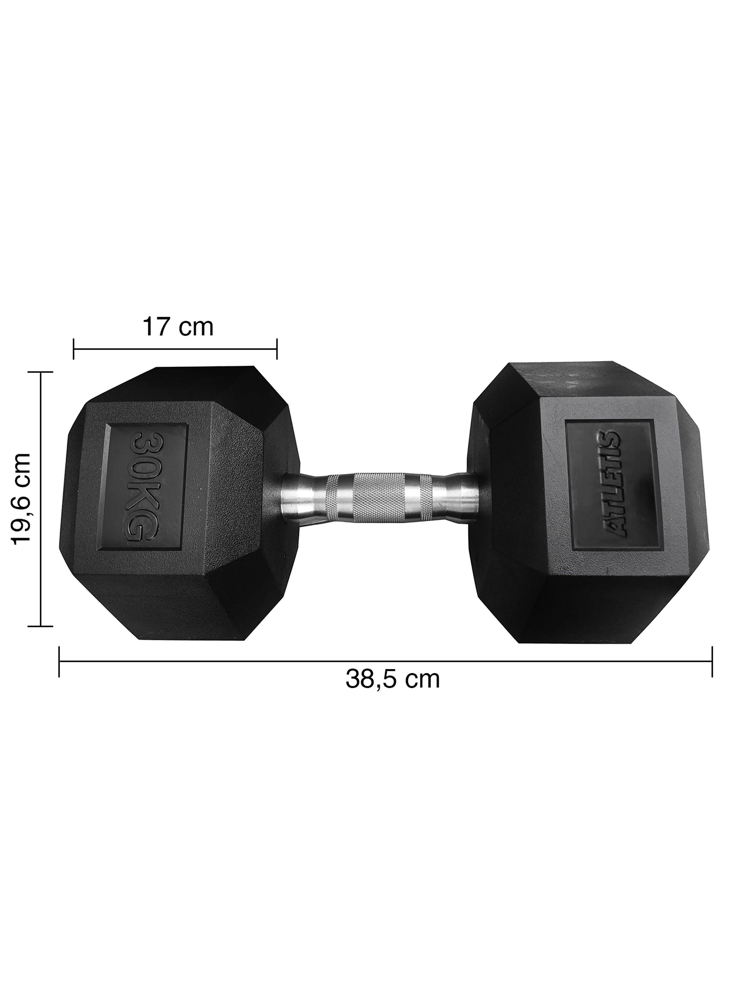 Mancuerna Hexagonal 30 Kg Negro-2