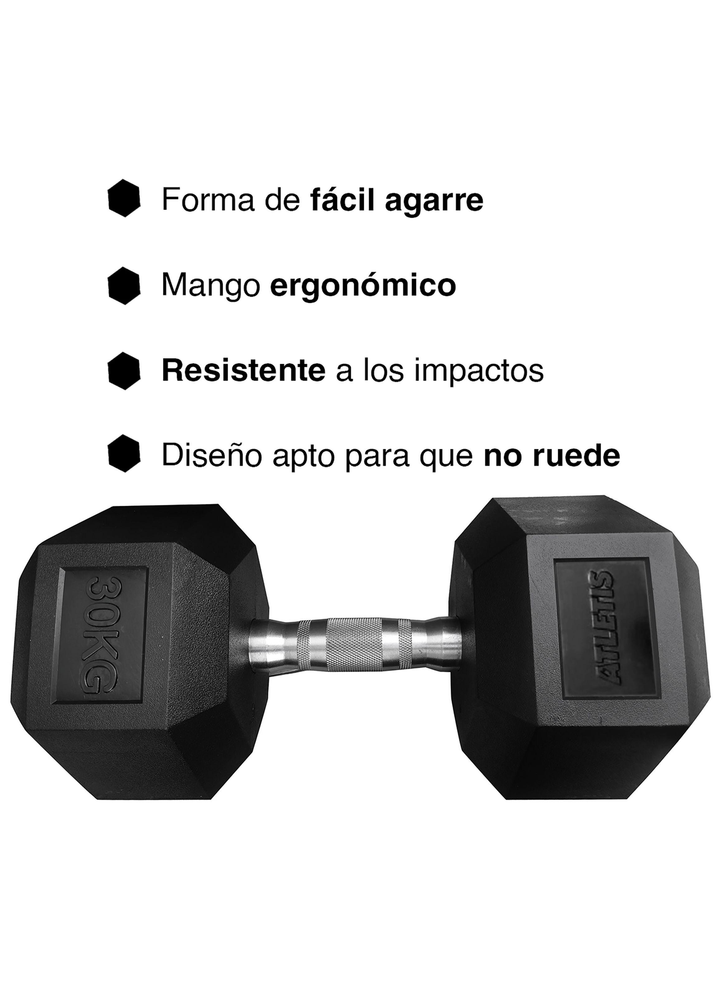 Mancuerna Hexagonal 30 Kg Negro-4