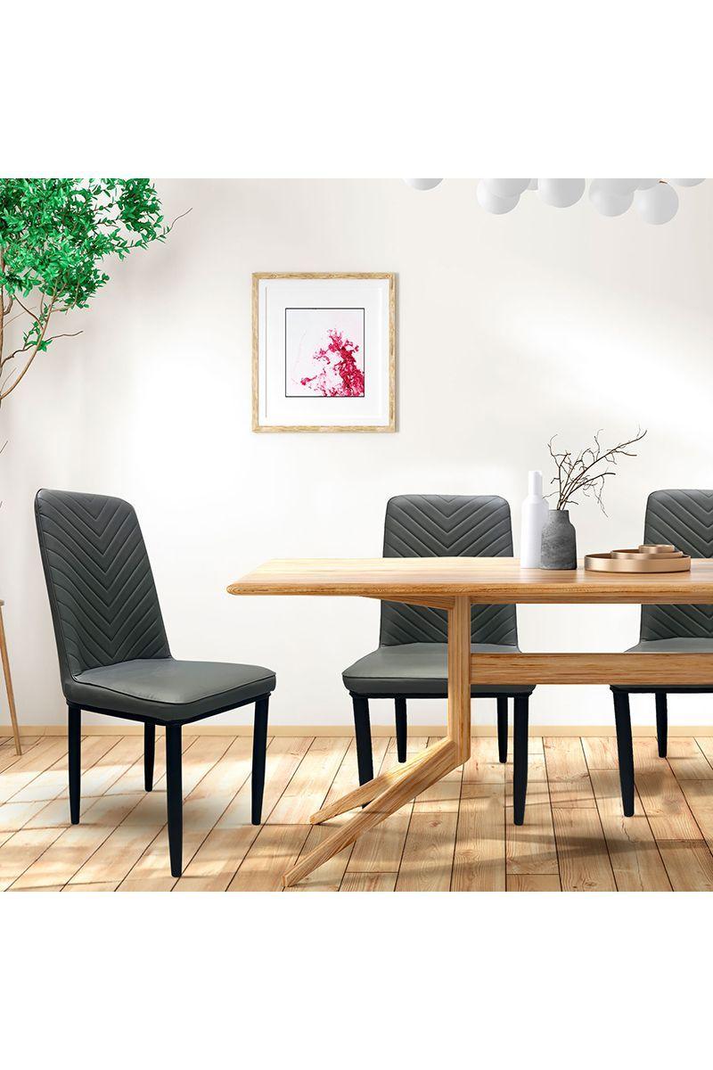 Pack 4 Silla Comedor Serenova Gris-1