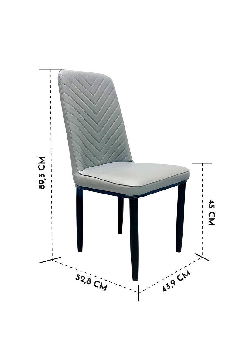Pack 4 Silla Comedor Serenova Gris-3