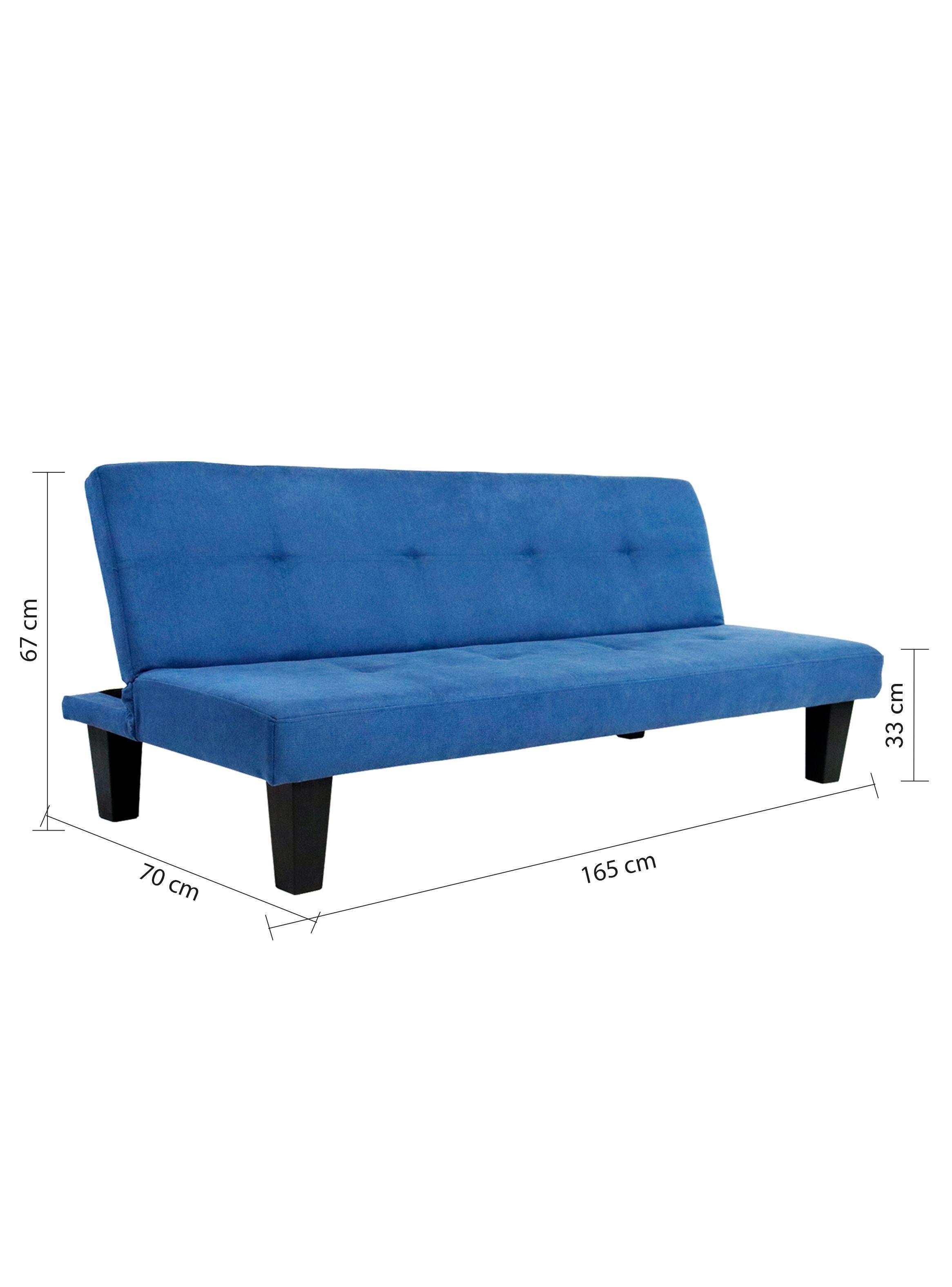 Futón Harper Azul 165x67x70-7