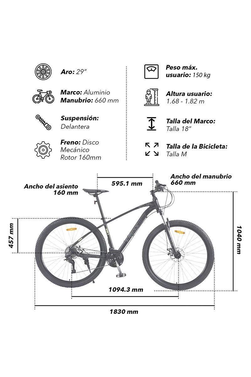 Bicicleta Mountain Bike Flyur 29" Negro-2