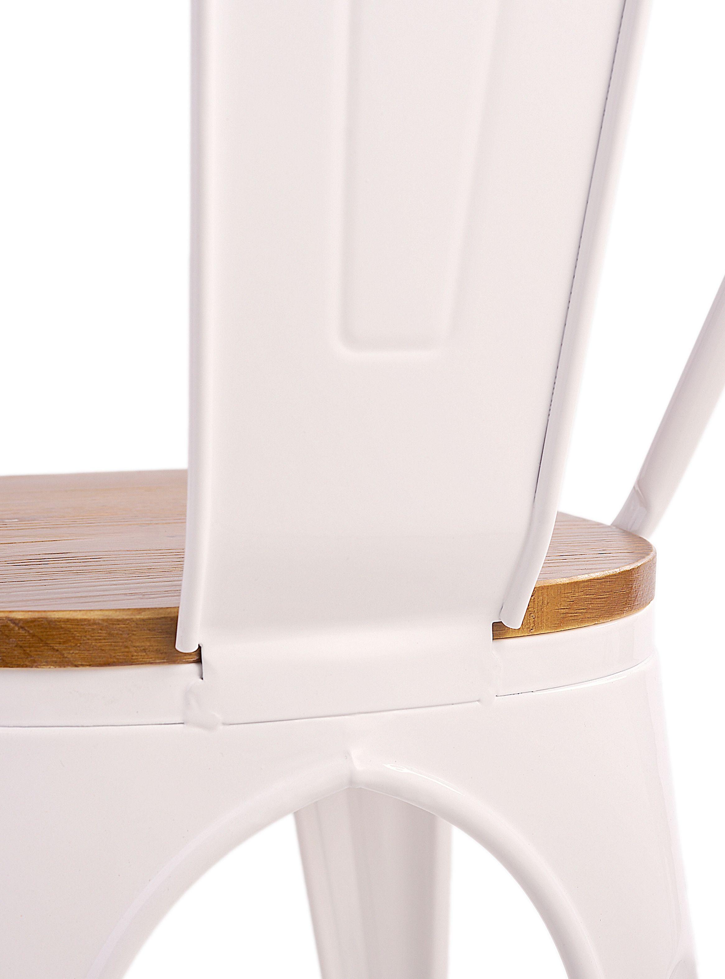Silla Tolix Vintage Asiento Madera-7