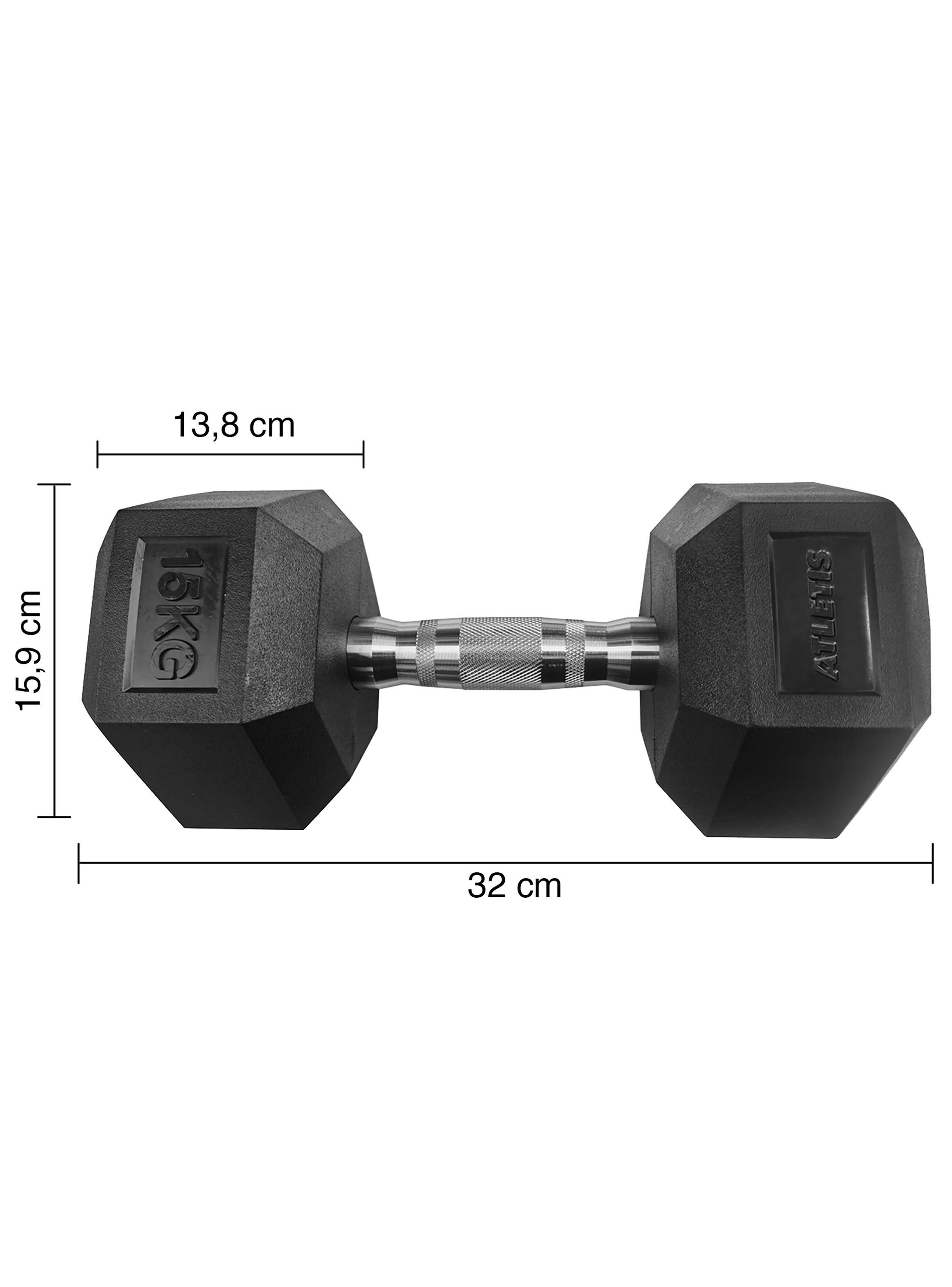 Mancuerna Hexagonal 15 Kg Negro-2