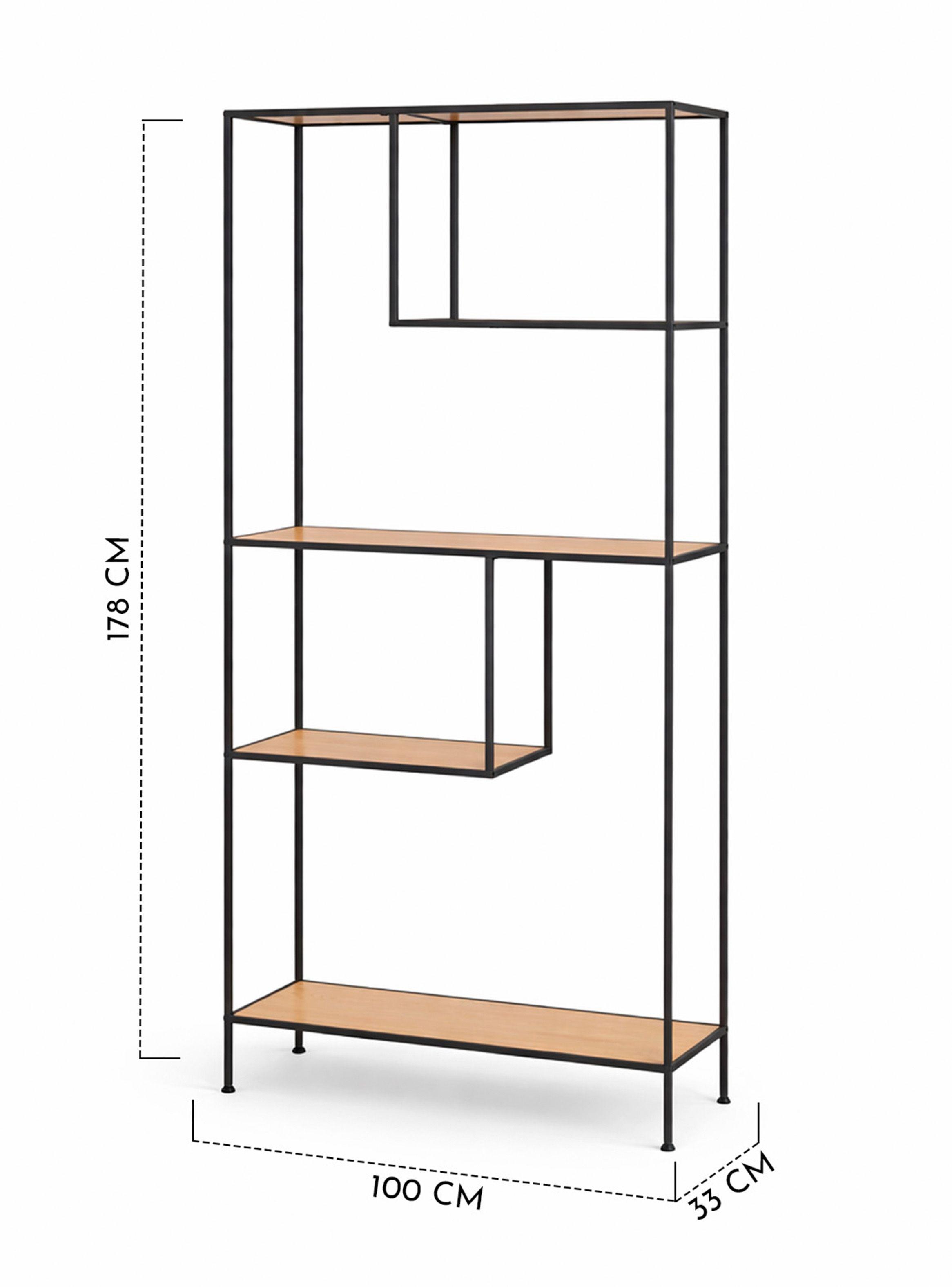 Estante multinivel 178x33x100 cm industrial-2