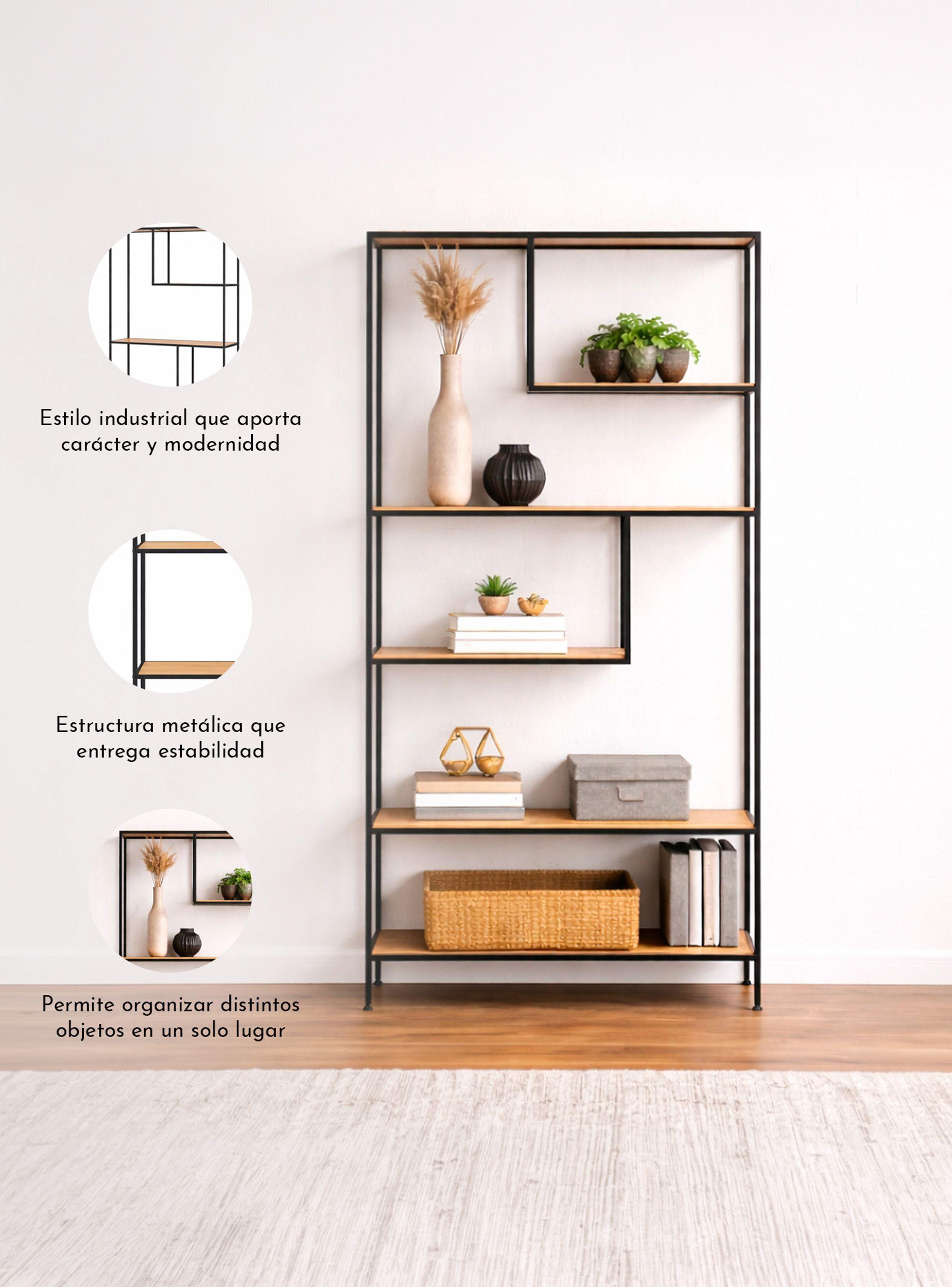 Estante multinivel 178x33x100 cm industrial-3