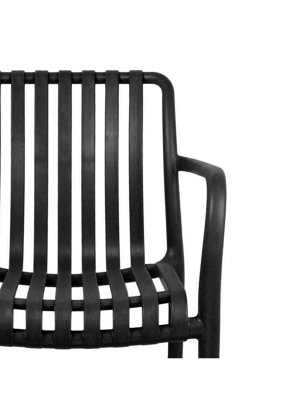 Silla Terraza Plástica Giza Negra-3