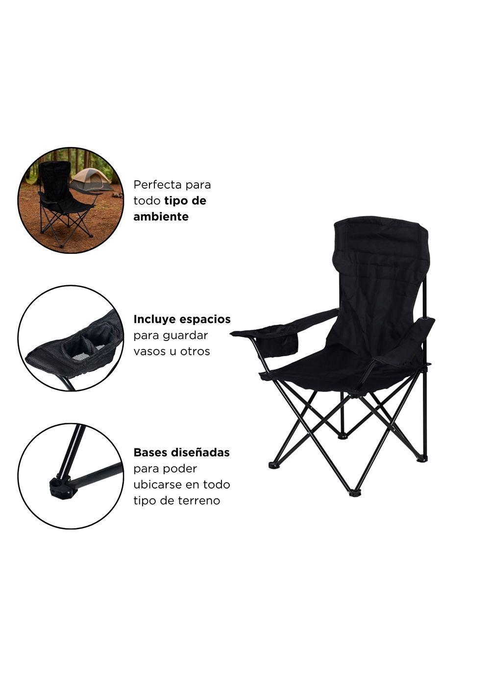 Silla Plegable Camping Llanquihue Negro-3