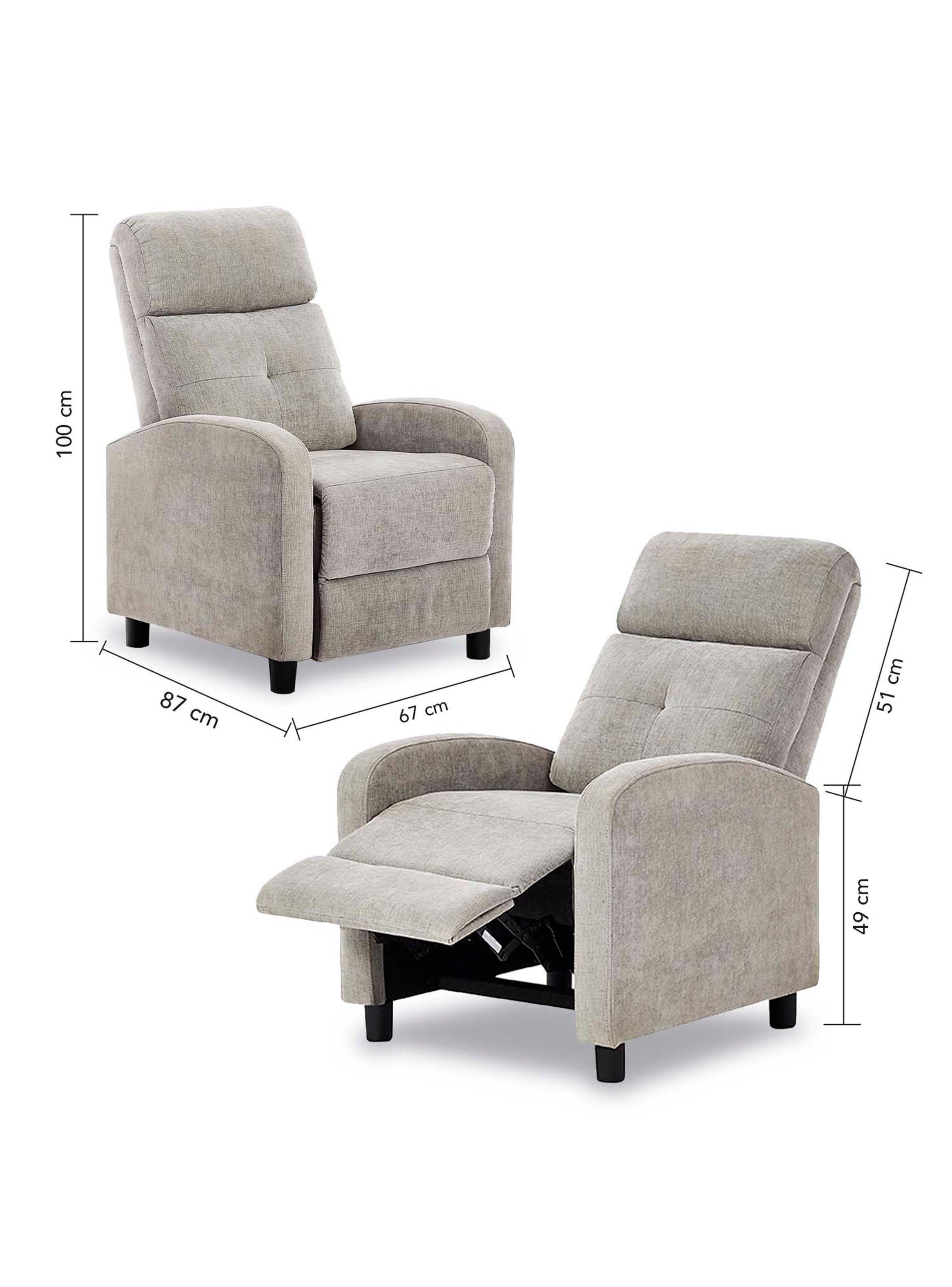 Berger Reclinable Lisboa Tela Gris-6