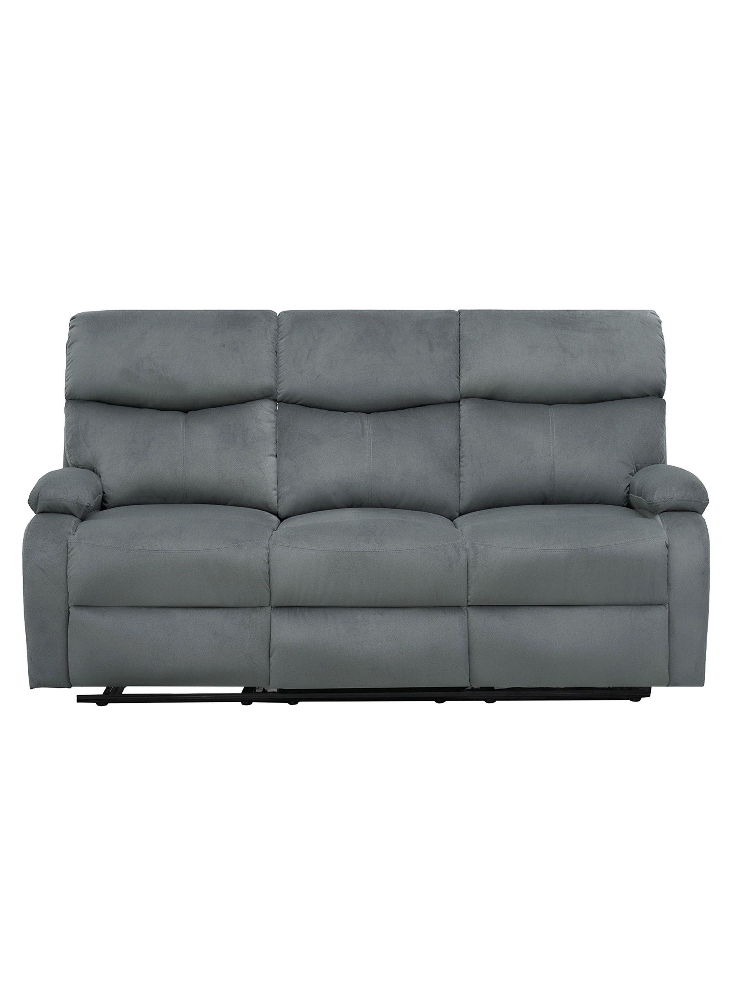 Berger Sofá reclinable Milan 3 cuerpos Gris-3