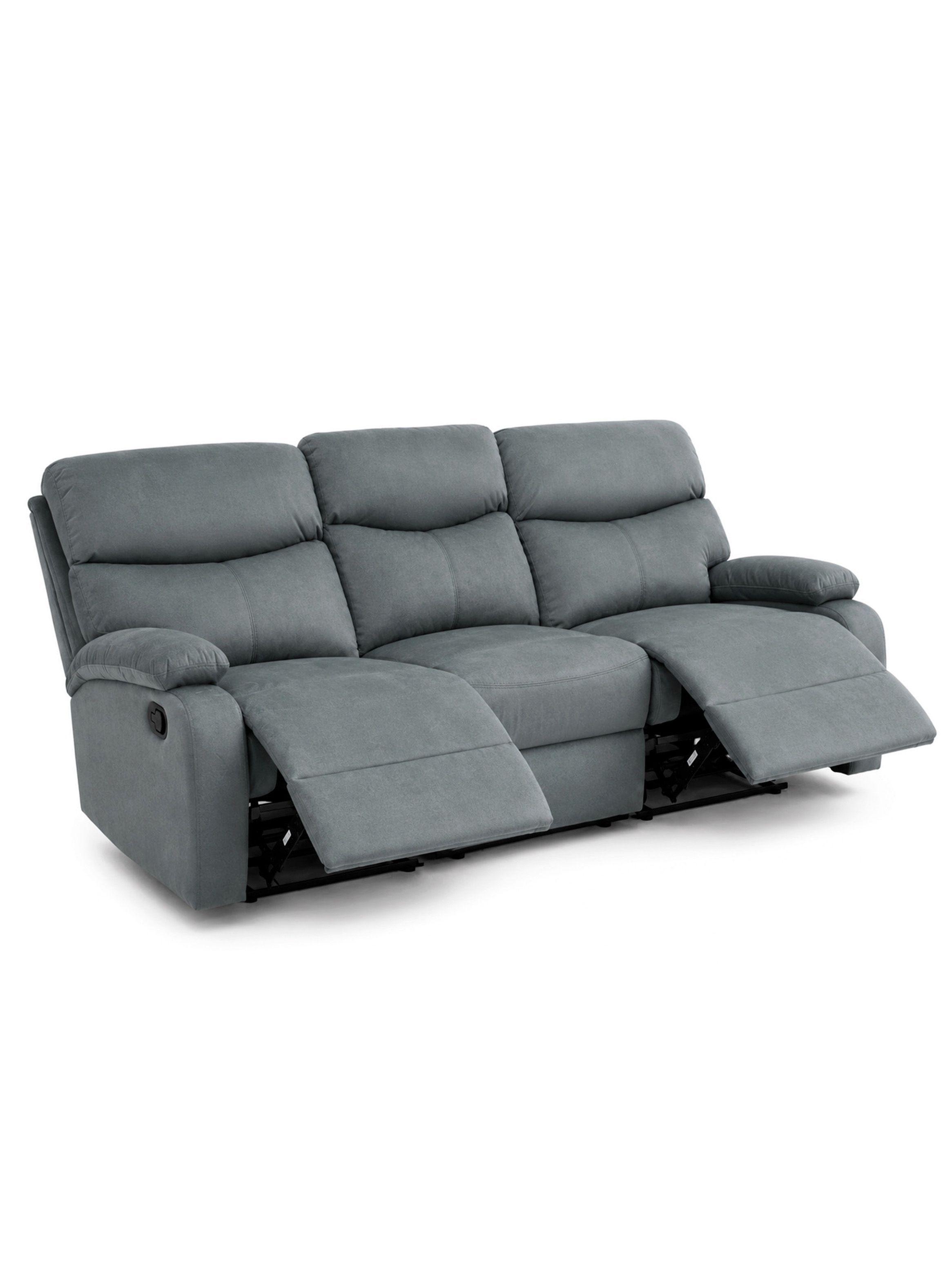 Berger Sofá reclinable Milan 3 cuerpos Gris-4