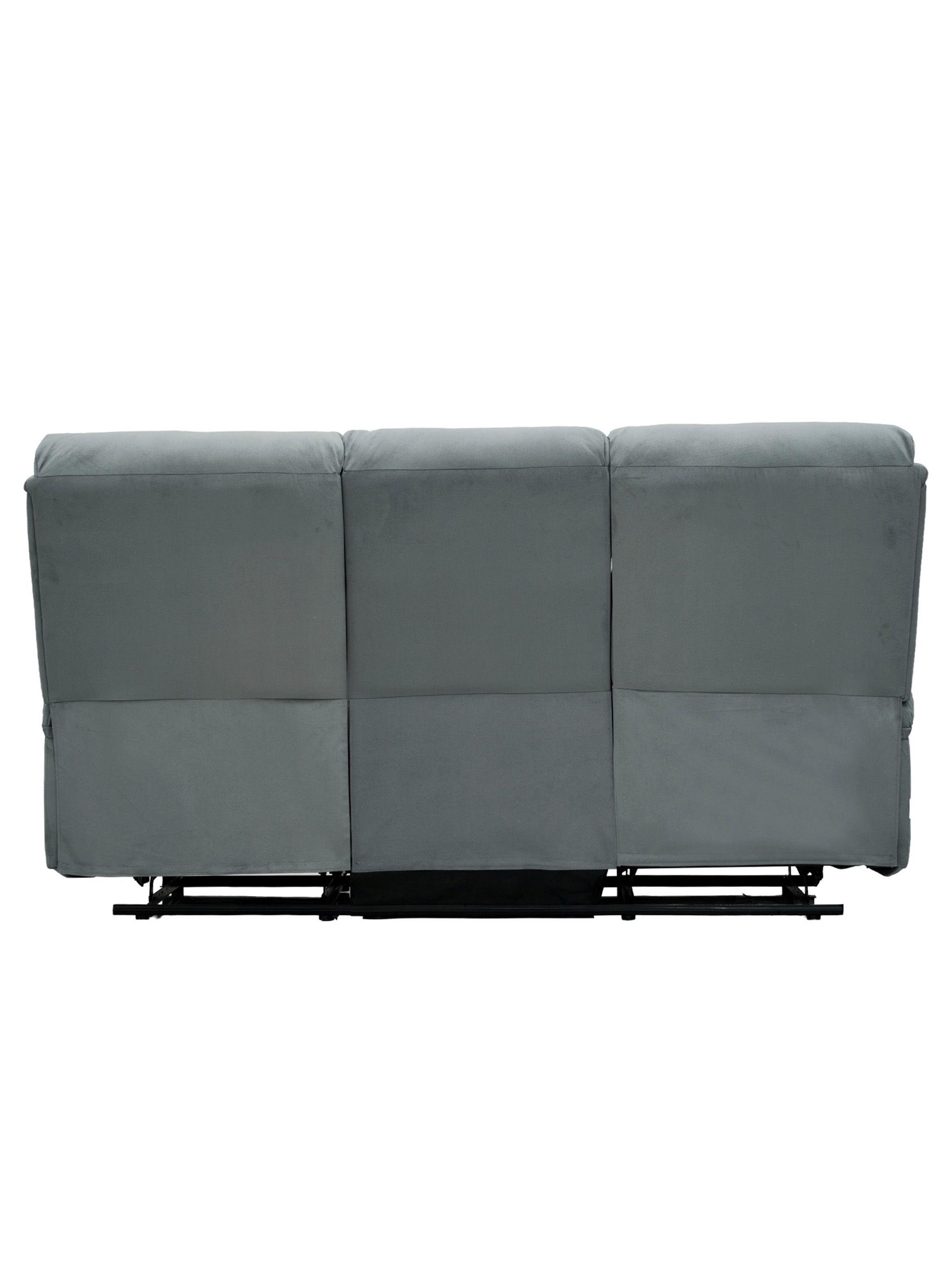 Berger Sofá reclinable Milan 3 cuerpos Gris-6